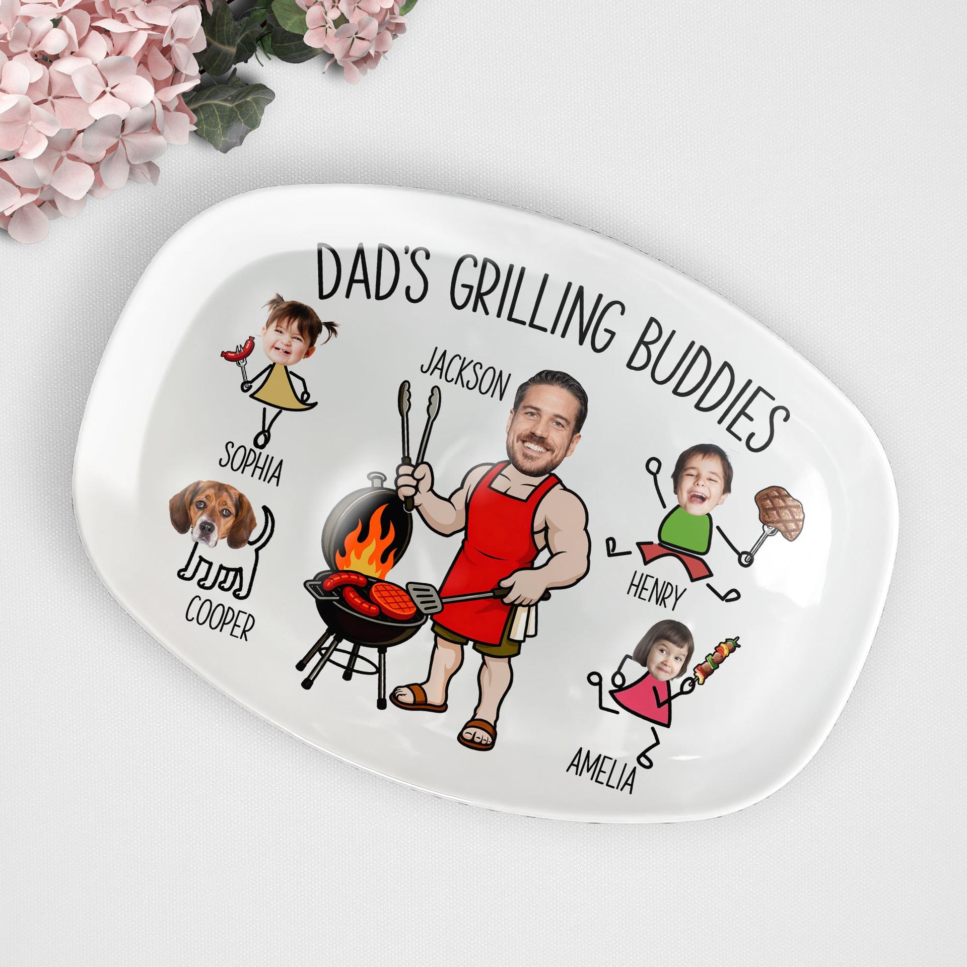 Custom BBQ Skewer Platter for Dad | White-Label, 1-Piece Minimum gallery thumbnail - Platter