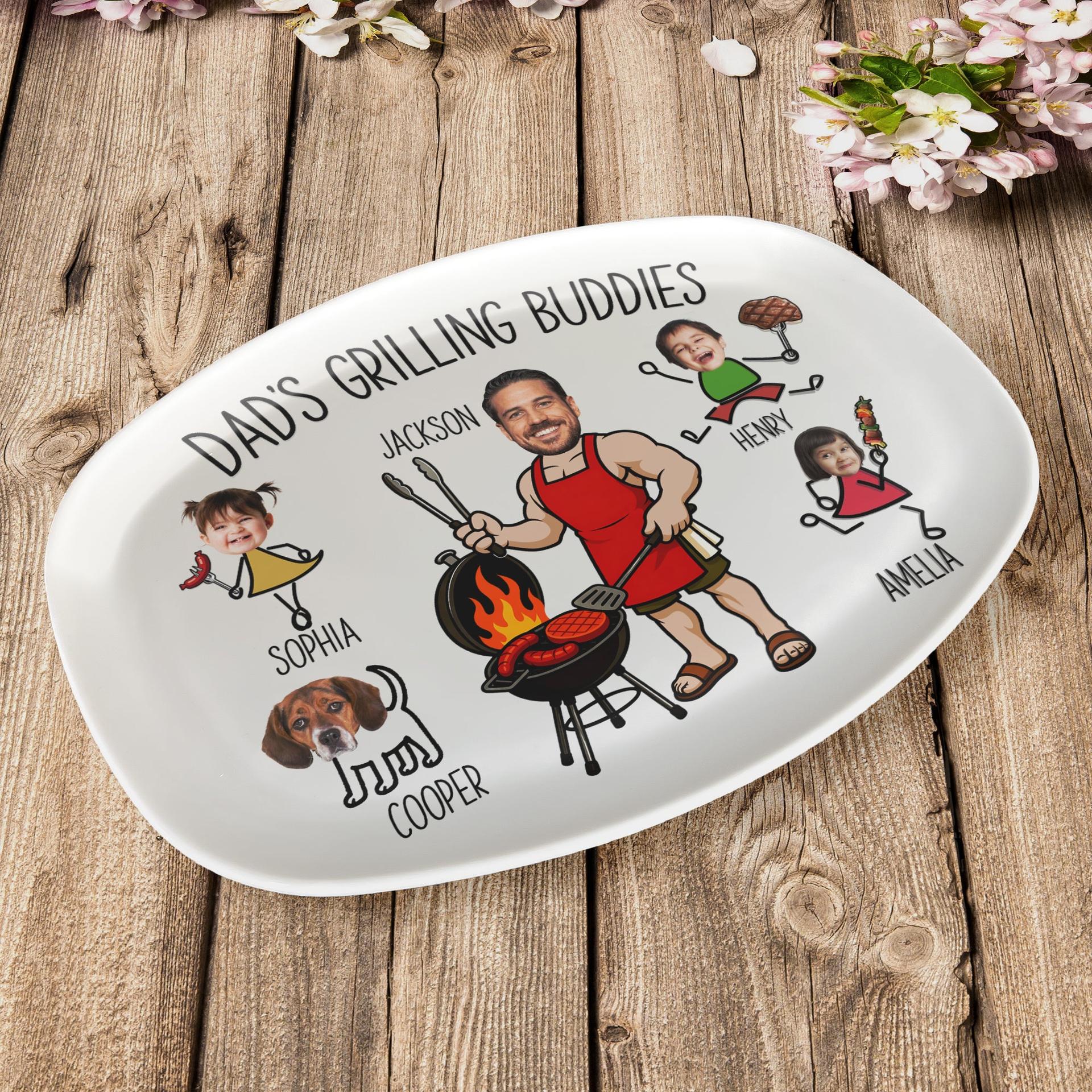 Custom BBQ Skewer Platter for Dad | White-Label, 1-Piece Minimum gallery thumbnail - Platter