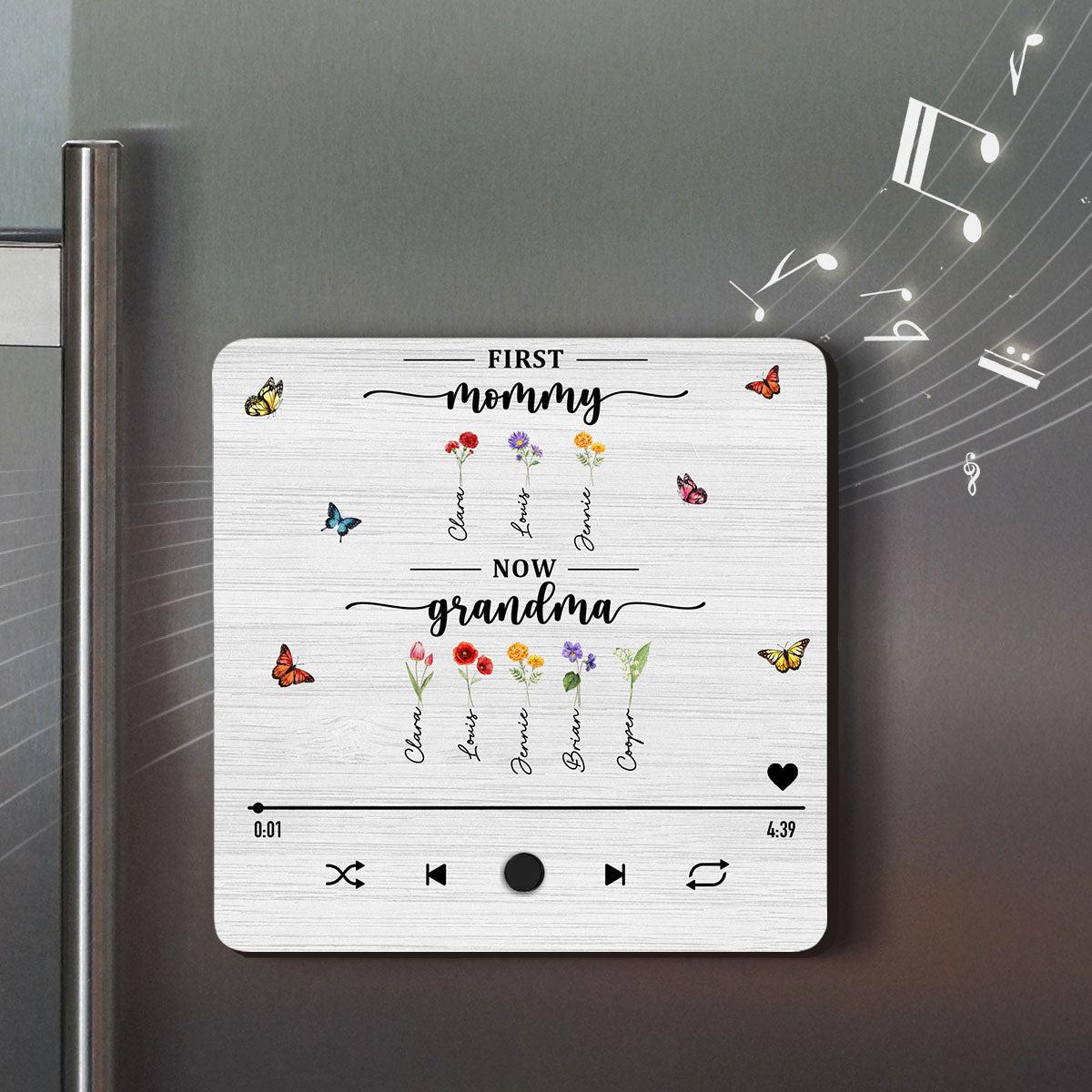Personalized Music Fridge Magnet for Grandma | Custom Print on Demand, Blind Dropship - Custom Acrylic Magnet Wholesale | MCDFL