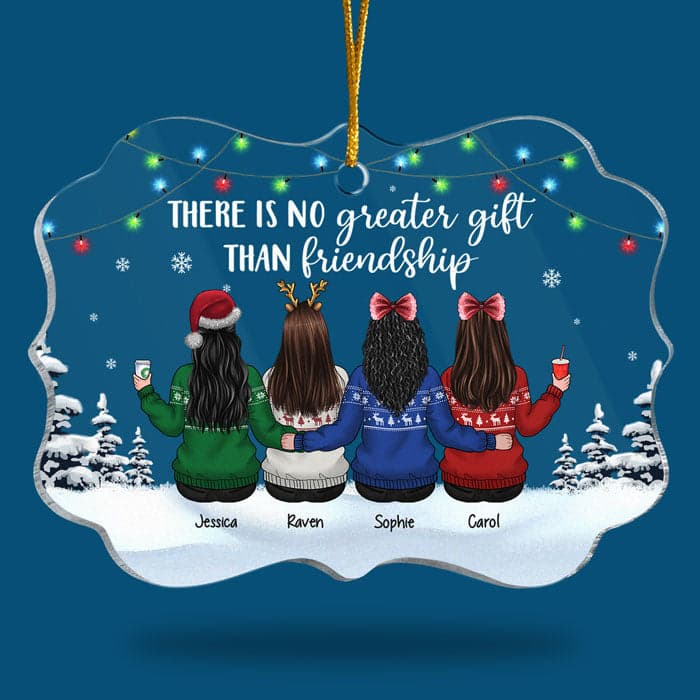 Personalized Acrylic Christmas Ornament for Friends | Unbranded Fulfillment, 1-Piece Minimum gallery thumbnail - Acrylic Ornament
