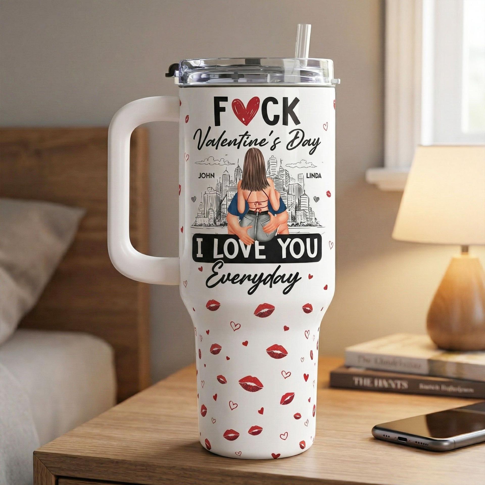 Anti-Valentine's 40oz Tumbler | POD Custom Print, MOQ 1 Dropship - Custom Tumbler Wholesale | POD Dropship Supplier | MCDFL