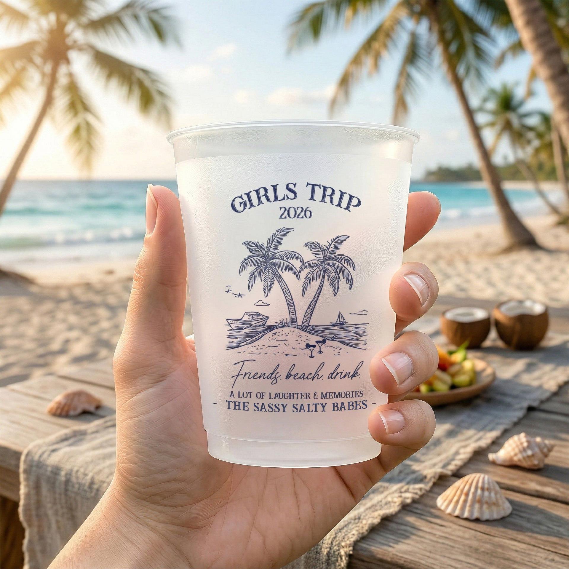 Girls Trip Summer Cups | Custom Print POD, Factory Direct MOQ 1 gallery thumbnail - Frosted Cups