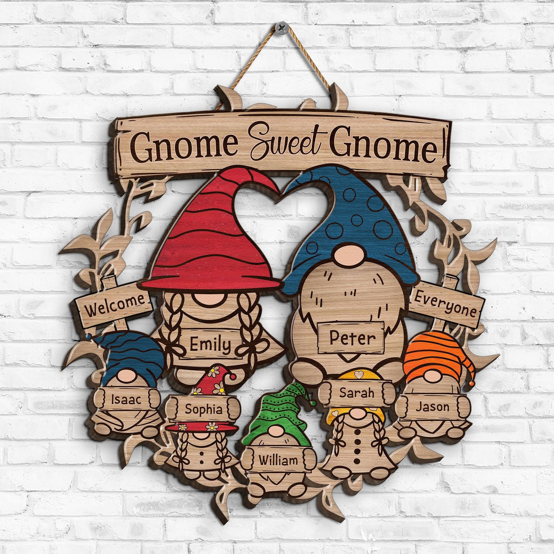 Custom Gnome Wood Sign for Holiday Decor | POD Dropship, MOQ 1 - Wood Sign Detail | Wholesale POD Supplier | MCDFL