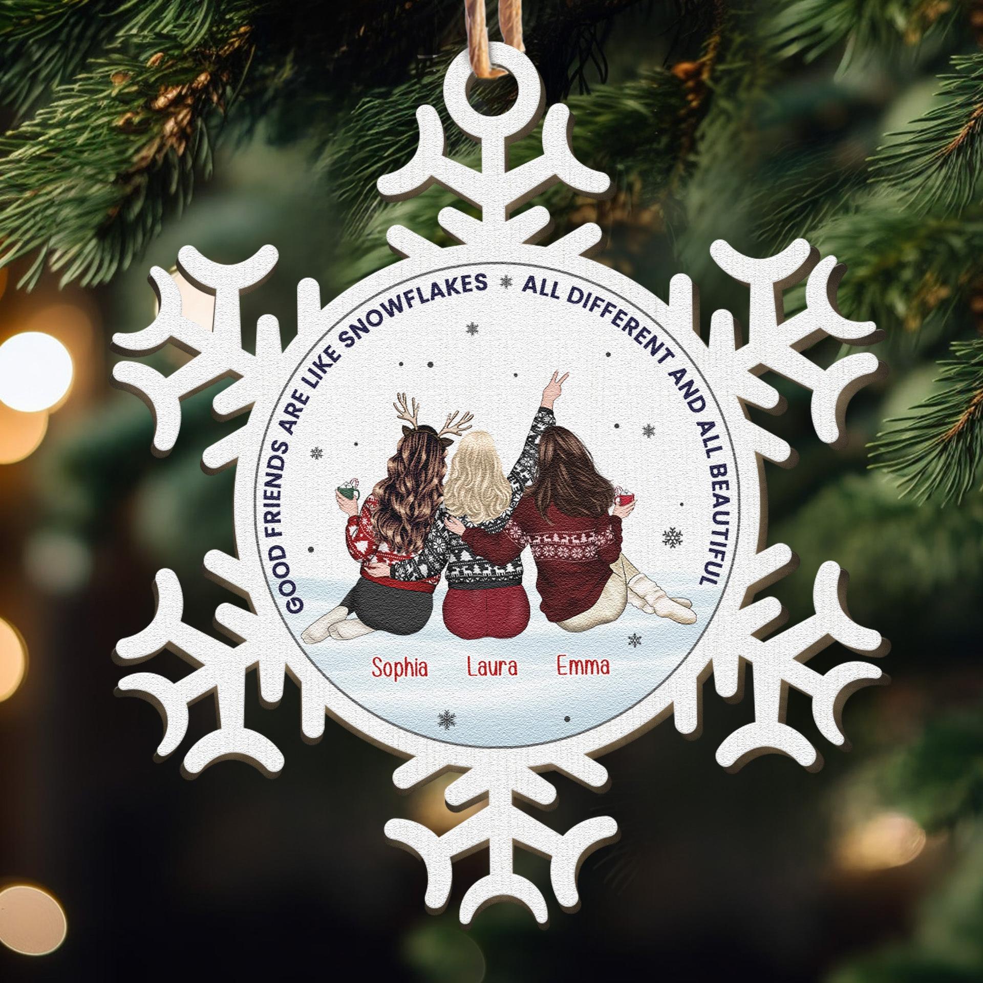 Personalized Snowflake Wooden Ornament | White-Label, 1-Piece Minimum - Custom Wooden Ornament Wholesale | POD Dropship Supplier | MCDFL