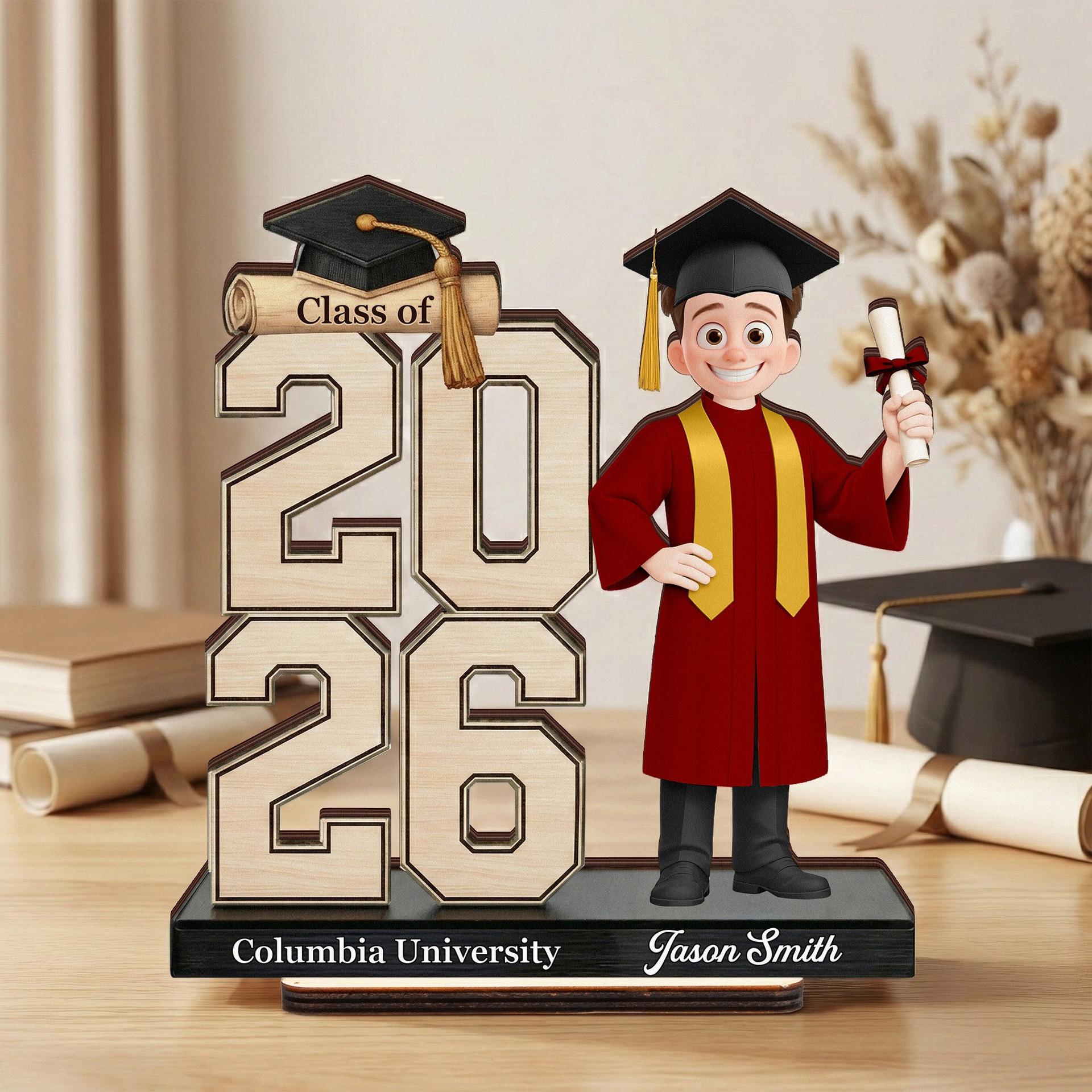 Personalized Graduation Wood Plaque | White-Label, 1-Piece Minimum - Custom Wood Plaque Wholesale | POD Dropship Supplier | MCDFL