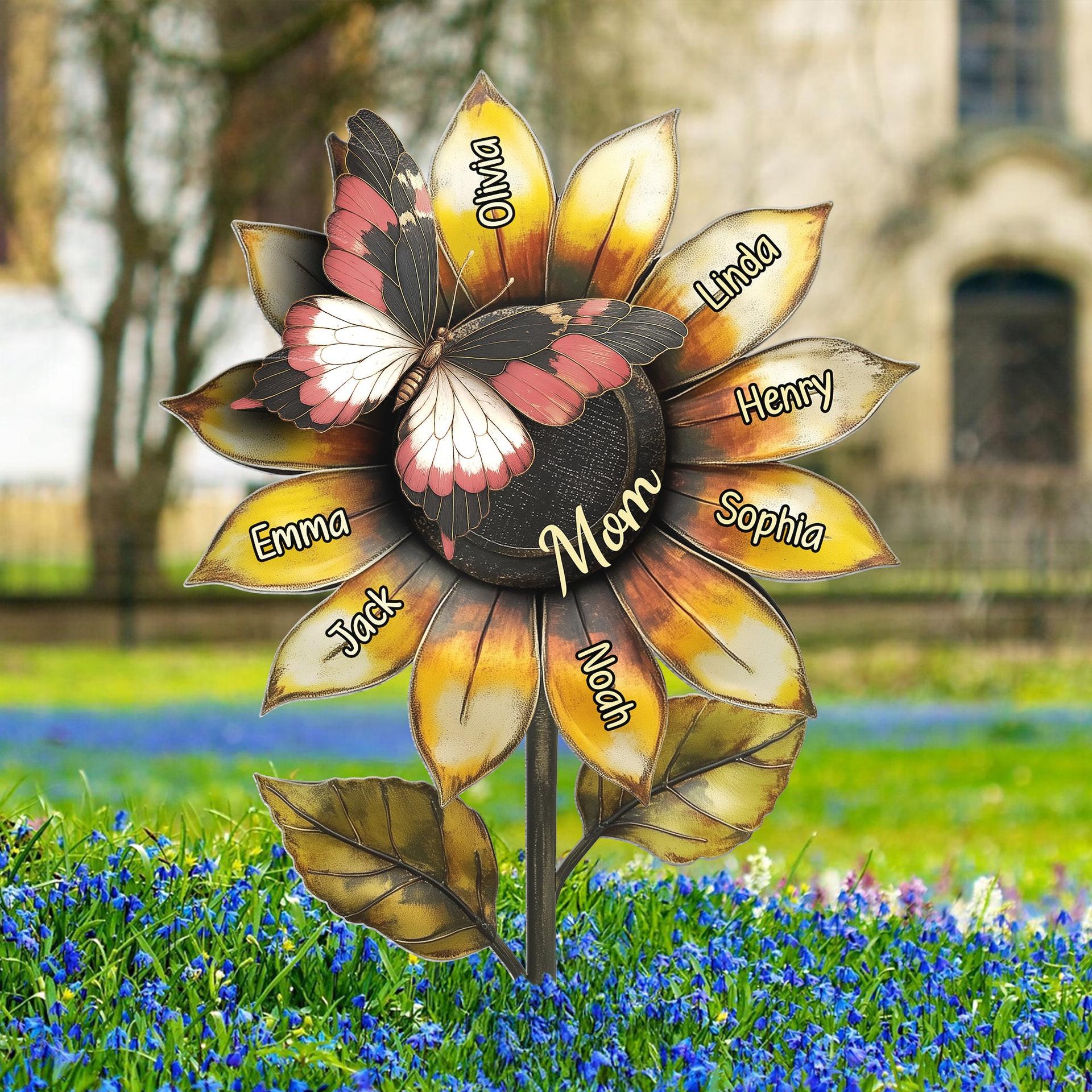 Personalized Metal Garden Stake for Mother's Day | Custom Print on Demand, MOQ 1 - Custom Acrylic Garden Stake Wholesale | POD Dropship Supplier | MCDFL