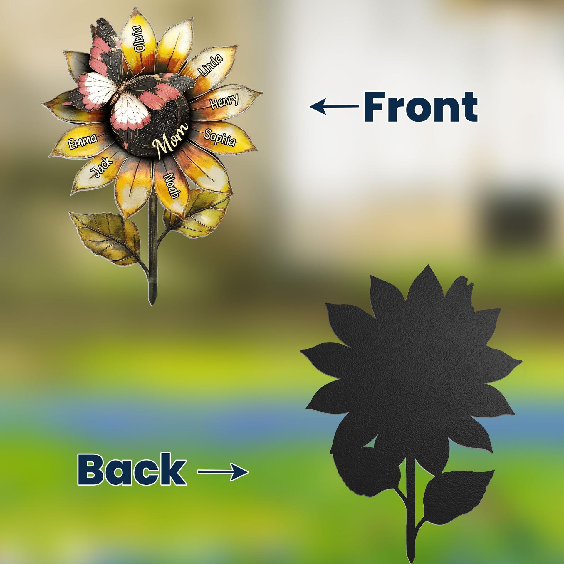 Personalized Metal Garden Stake for Mother's Day | Custom Print on Demand, MOQ 1 - Acrylic Garden Stake Detail | Wholesale POD Supplier | MCDFL