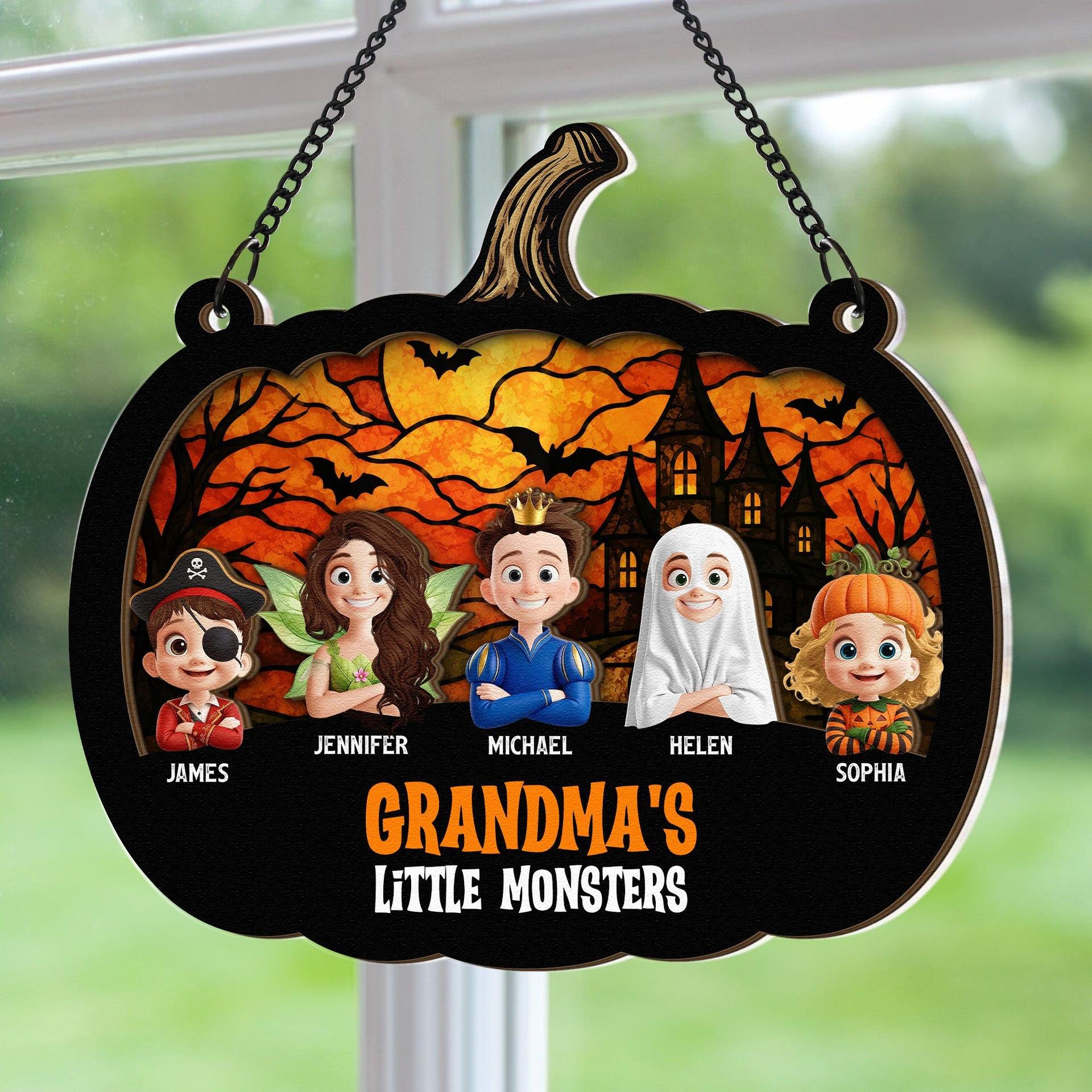 Personalized Grandma Suncatcher | POD Dropship, Factory Direct No MOQ - Suncatcher Ornament Detail | Wholesale POD Supplier | MCDFL