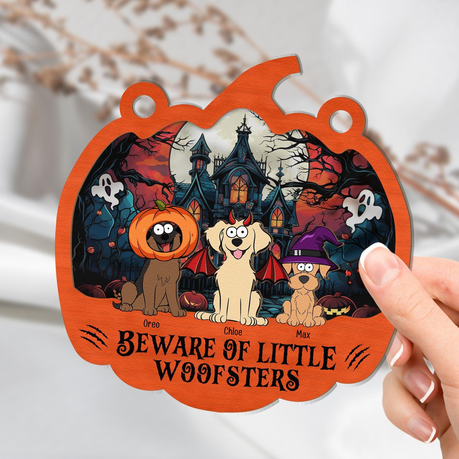 Personalized Halloween Pet Suncatcher | Dropship, No Minimum - Suncatcher Ornament Detail | Wholesale POD Supplier | MCDFL