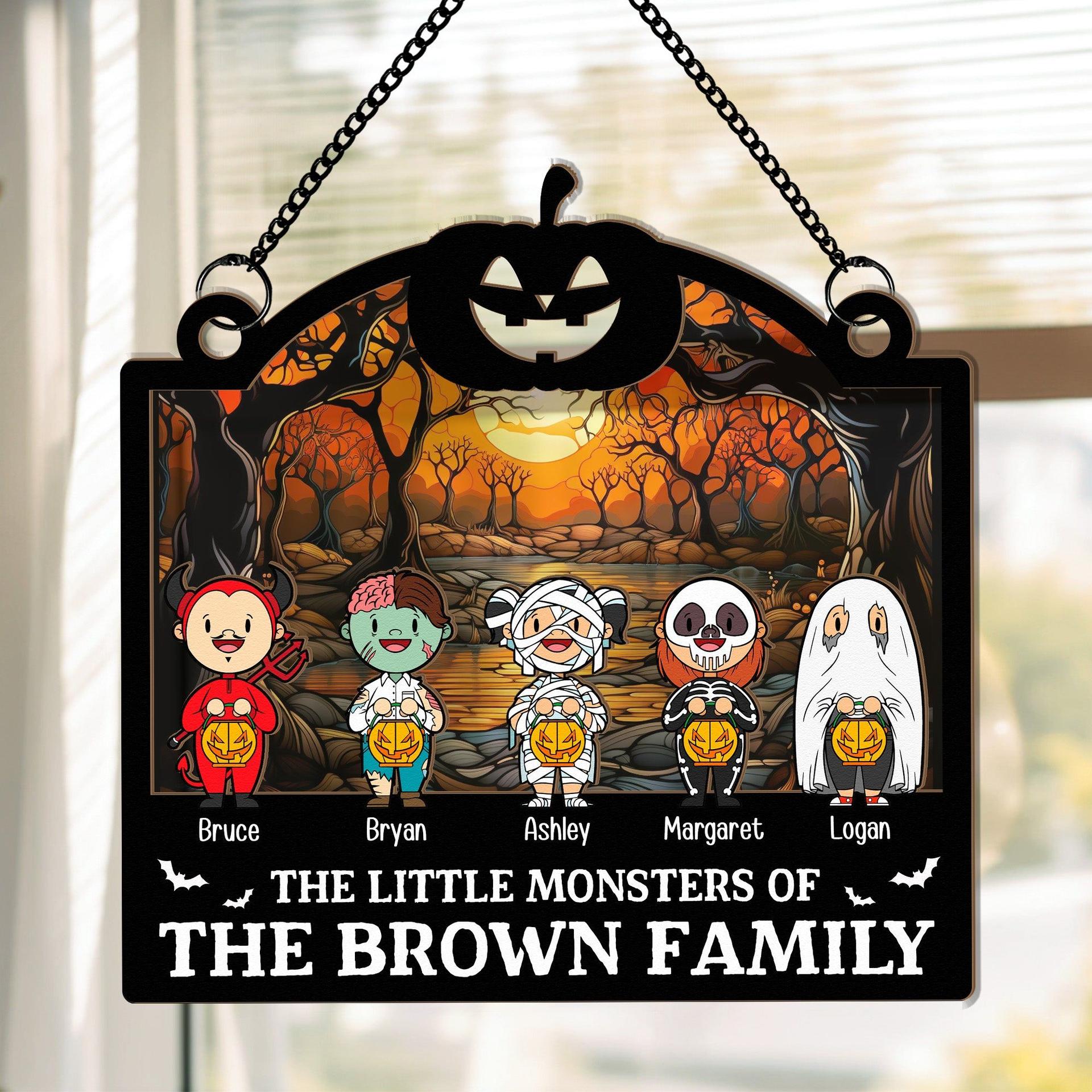 Personalized Halloween Monster Suncatcher | POD Dropship, MOQ 1 Factory Direct - Custom Suncatcher Ornament Wholesale | POD Dropship Supplier | MCDFL