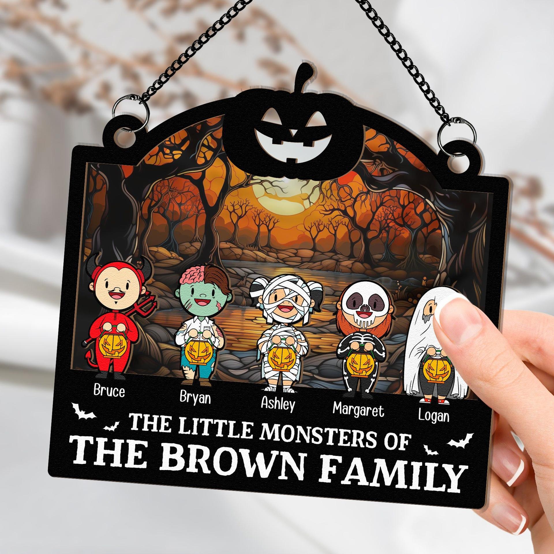 Personalized Halloween Monster Suncatcher | POD Dropship, MOQ 1 Factory Direct - Suncatcher Ornament Detail | Wholesale POD Supplier | MCDFL