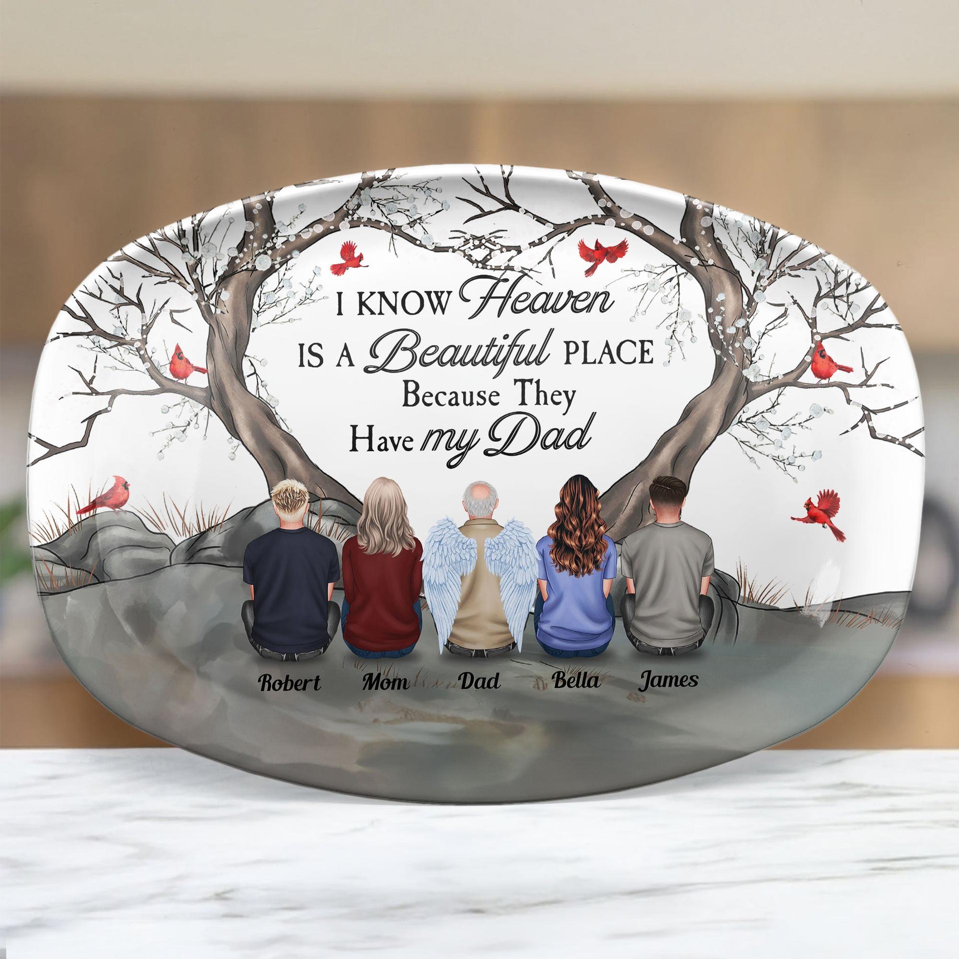 Personalized Memorial Platter for Dad or Mom | Custom Print on Demand, MOQ 1 - Custom Platter Wholesale | POD Dropship Supplier | MCDFL