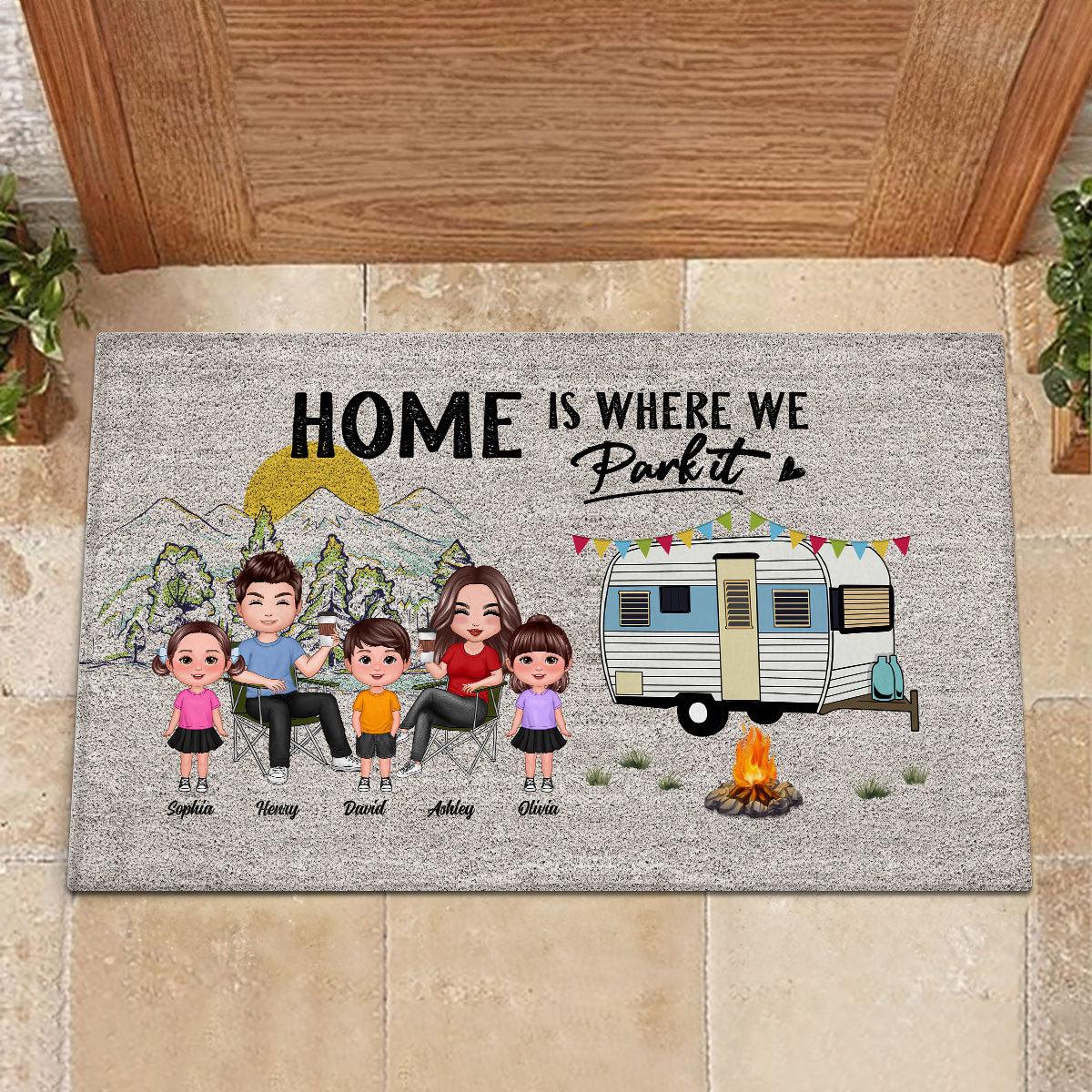 Custom Camping Doormat for RV Family | No Minimum Order, Blind Dropshipping - Custom Doormat Wholesale | MCDFL