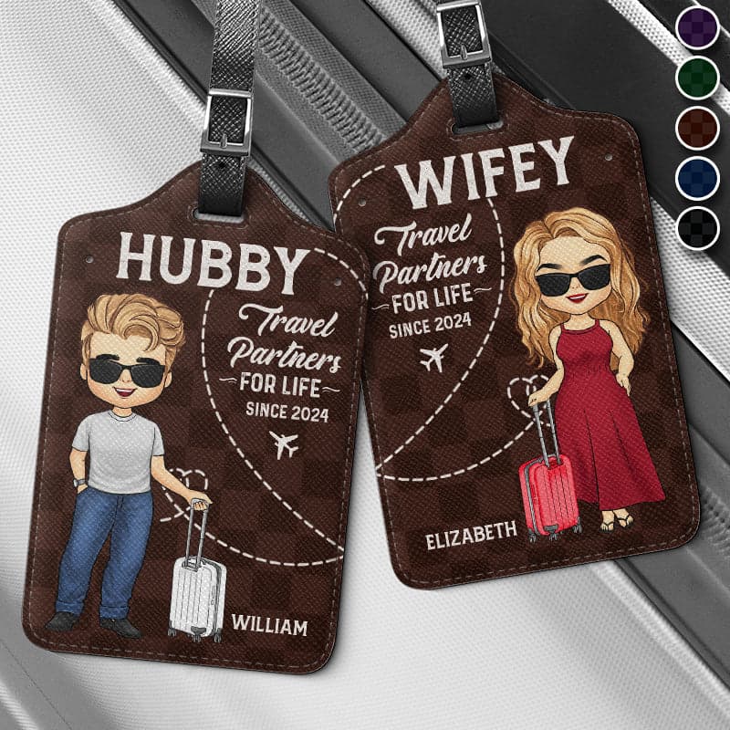 Personalized Anniversary Luggage Tag Set | Blind Dropship, 1-Piece Minimum - Custom Luggage Tag Wholesale | MCDFL