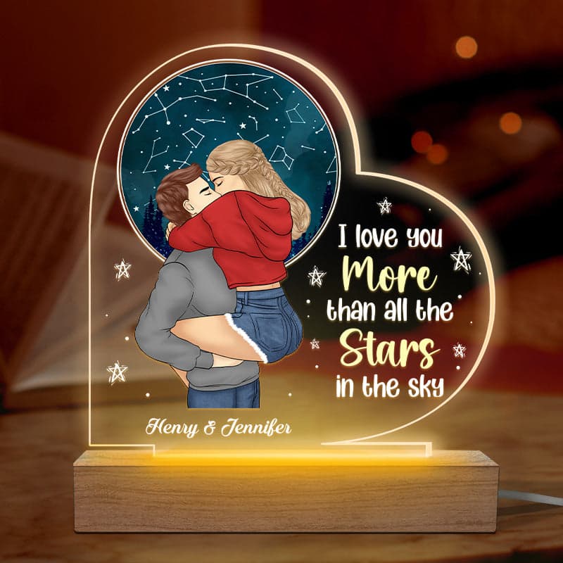 Custom Heart 3D LED Night Light for Couples | Factory Direct, 1-Piece Minimum - Custom LED Night Light Wholesale | MCDFL