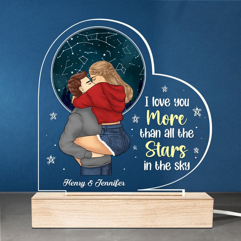 Custom Heart 3D LED Night Light for Couples | Factory Direct, 1-Piece Minimum - LED Night Light Detail | Wholesale POD Supplier | MCDFL