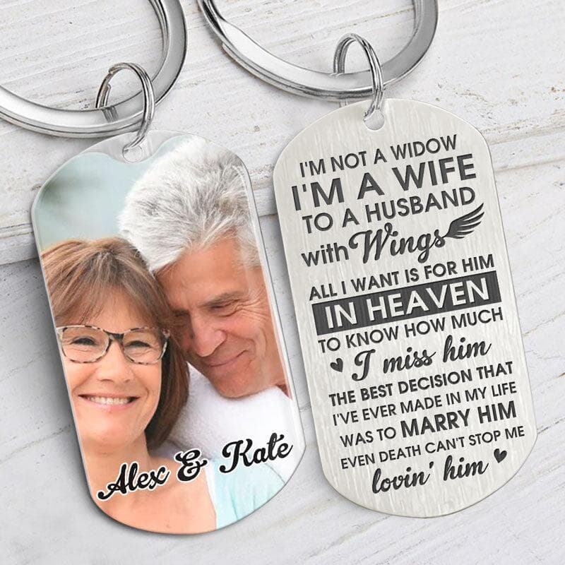 Custom Photo Memorial Keychain for Loss | 1-Piece Minimum, Blind Dropship - Custom Steel Keychain Wholesale | POD Dropship Supplier | MCDFL
