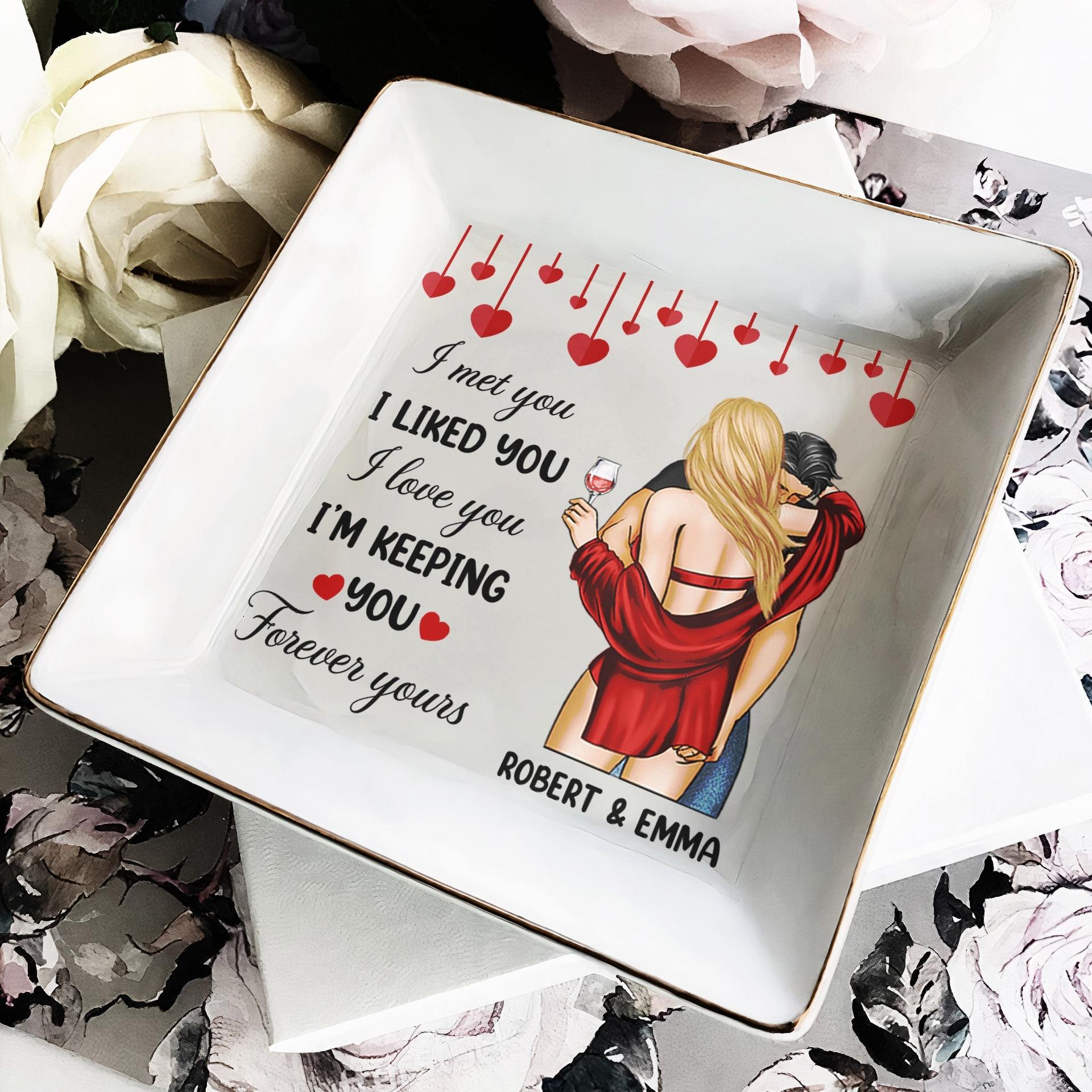 Personalized Ceramic Jewelry Dish for Wife | POD MOQ 1, Custom Text - Jewelry Dish Detail | Wholesale POD Supplier | MCDFL