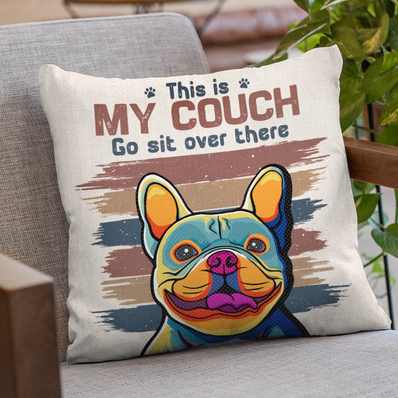 Personalized Pet Couch Pillow for Dog & Cat Lovers | Blind Dropship, No Minimum Order - Square Pillow Detail | Wholesale POD Supplier | MCDFL
