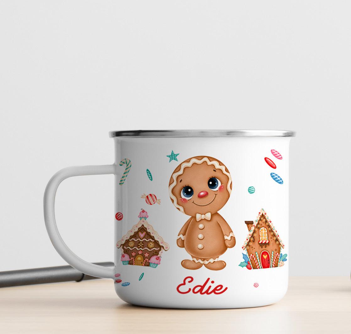 Personalized Kids' Christmas Enamel Mug | Custom Print on Demand, Factory Direct - Enamel Mug Detail | Wholesale POD Supplier | MCDFL