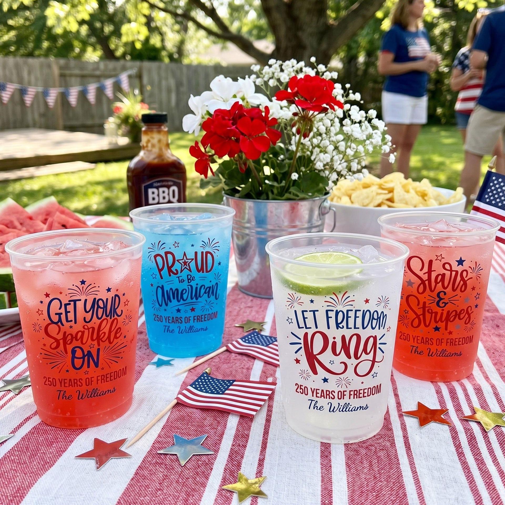 Personalized Patriotic Frosted Cups | Dropship Supplier, Custom Print, MOQ 1 - Custom Frosted Cups High Quality View | MCDFL