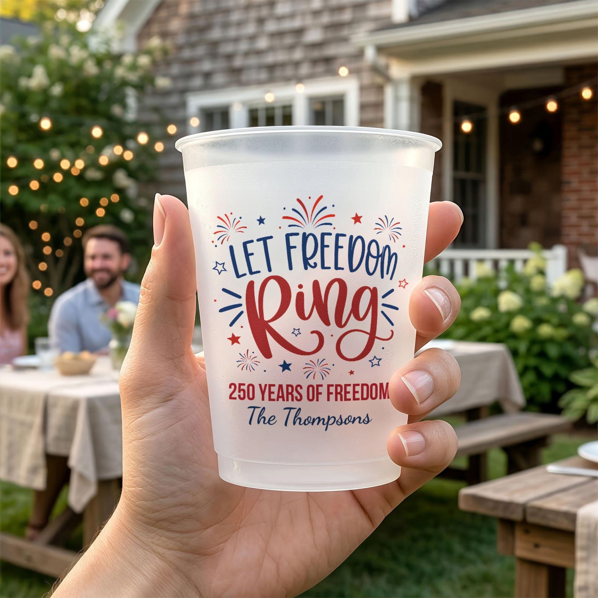 Personalized Patriotic Frosted Cups | Dropship Supplier, Custom Print, MOQ 1 gallery thumbnail - Frosted Cups