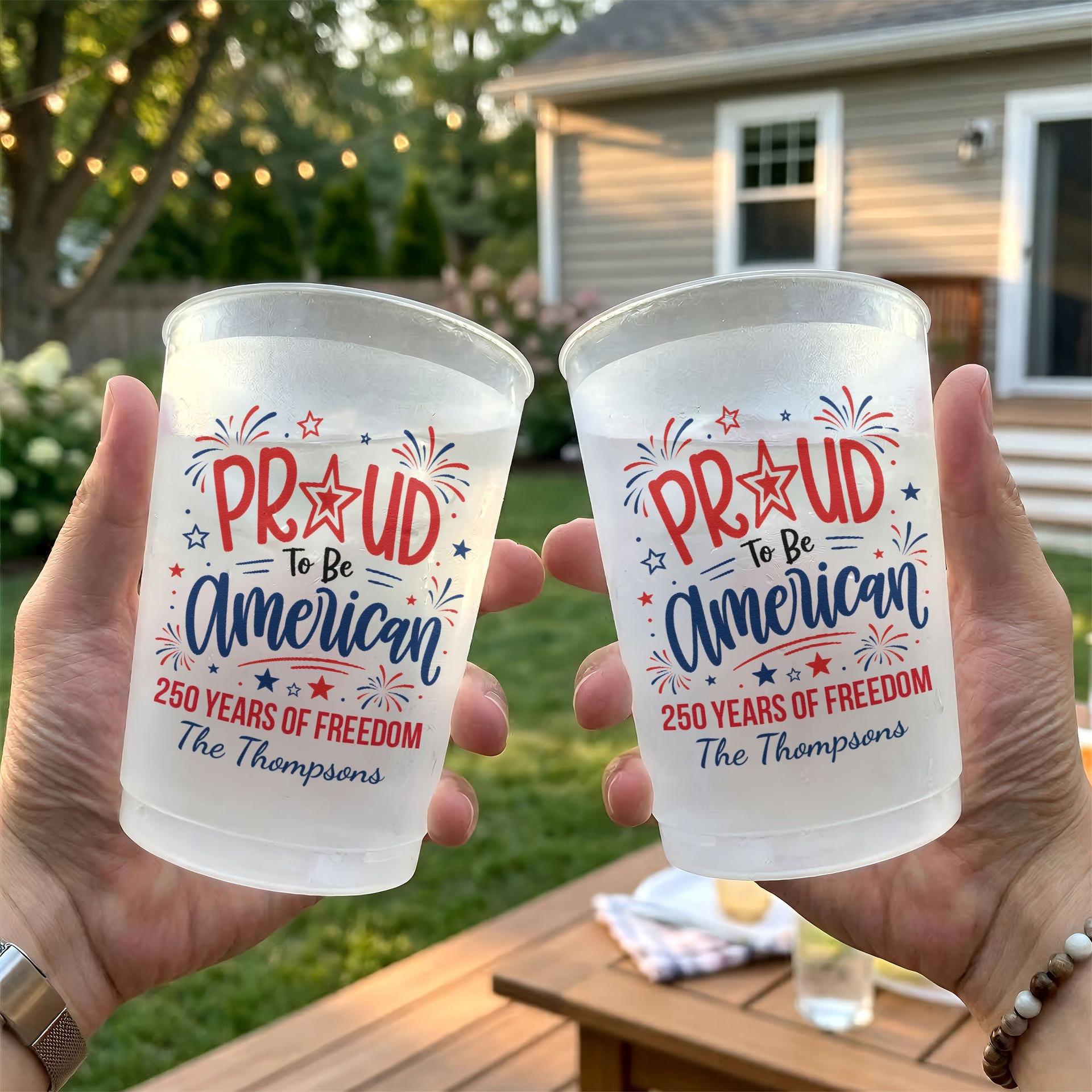 Personalized Patriotic Frosted Cups | Dropship Supplier, Custom Print, MOQ 1 gallery thumbnail - Frosted Cups