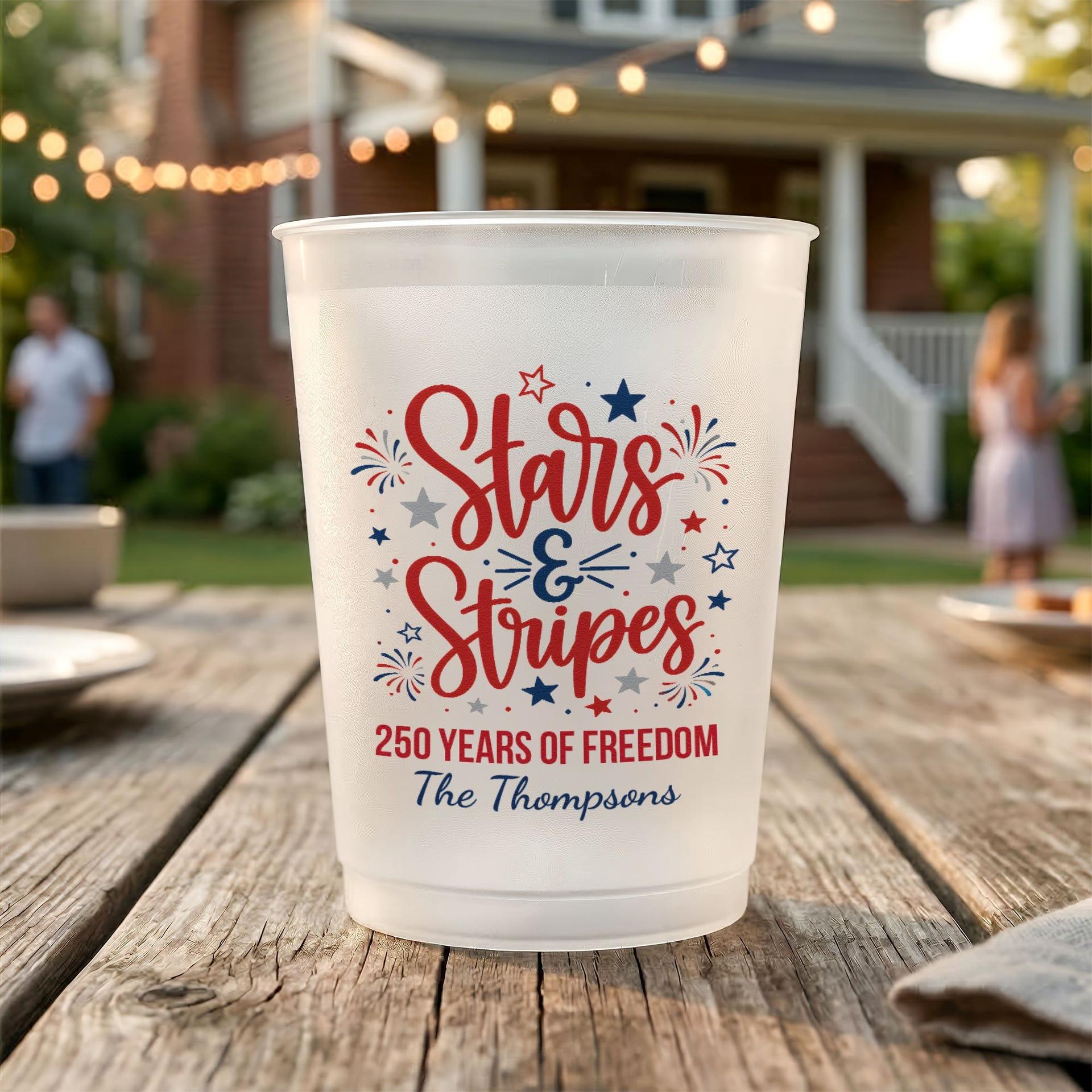 Personalized Patriotic Frosted Cups | Dropship Supplier, Custom Print, MOQ 1 gallery thumbnail - Frosted Cups