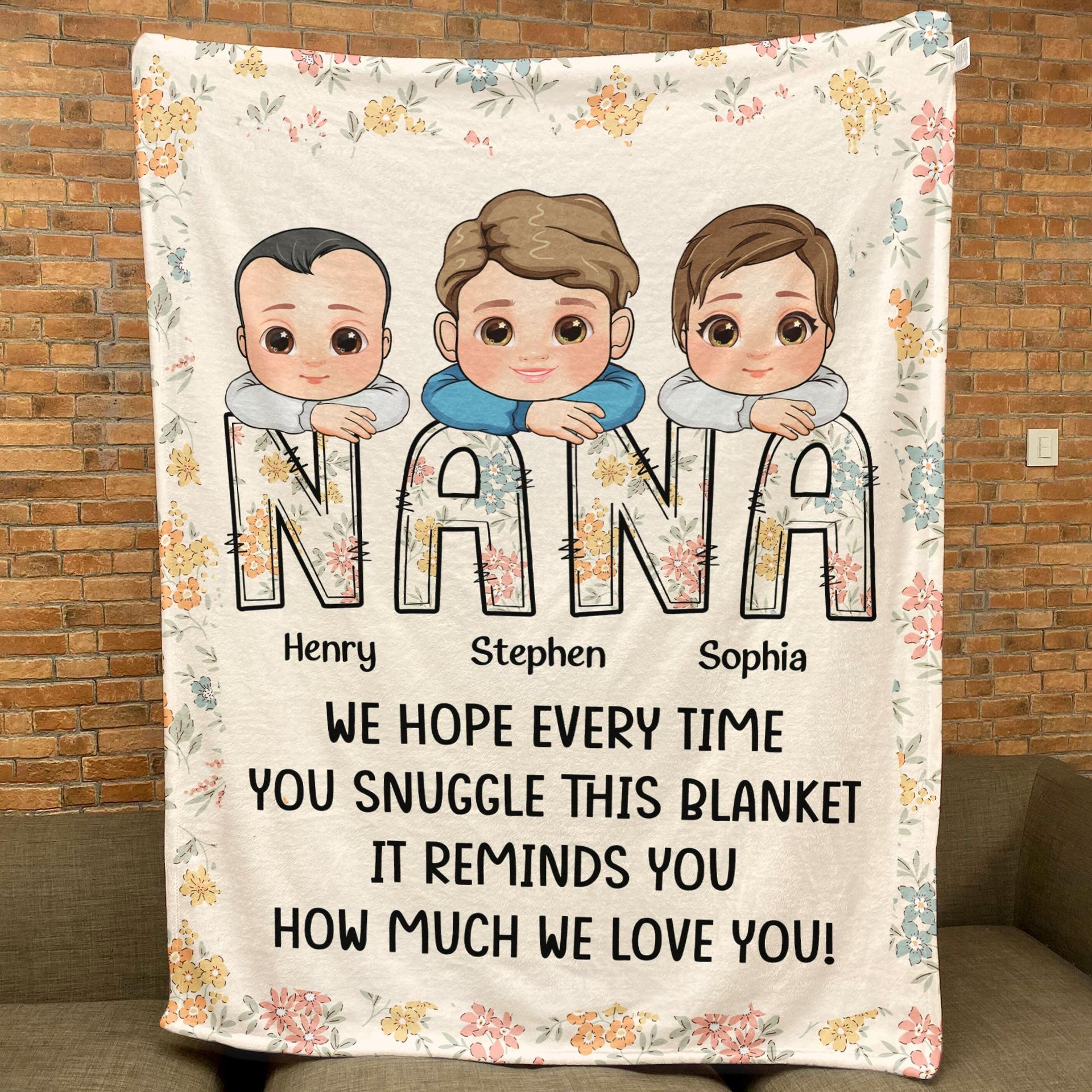 Custom Grandma Fleece Blanket for Mother's Day | Factory Direct, MOQ 1 - Custom Blanket Wholesale | POD Dropship Supplier | MCDFL