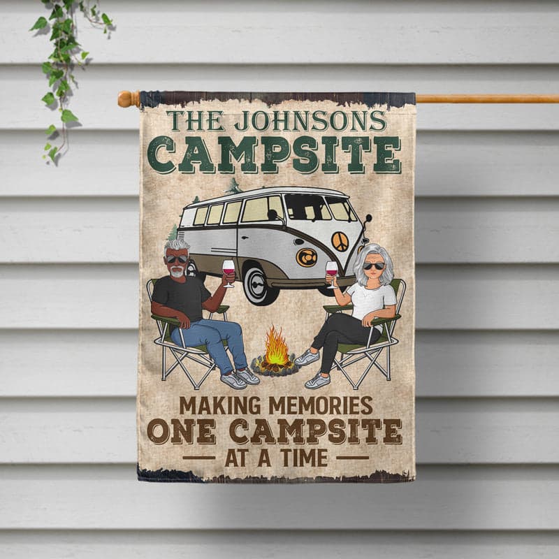 Custom Camping Family Flag for Father's Day | Factory Direct POD Dropship - Flag Detail | Wholesale POD Supplier | MCDFL
