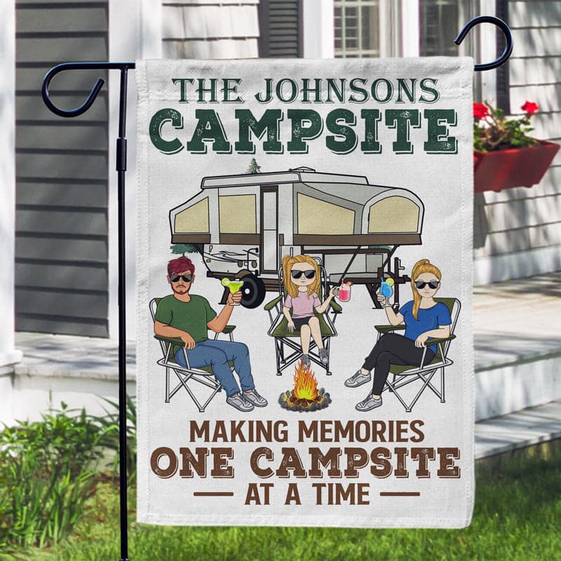 Custom Camping Family Flag for Father's Day | Factory Direct POD Dropship gallery thumbnail - Flag