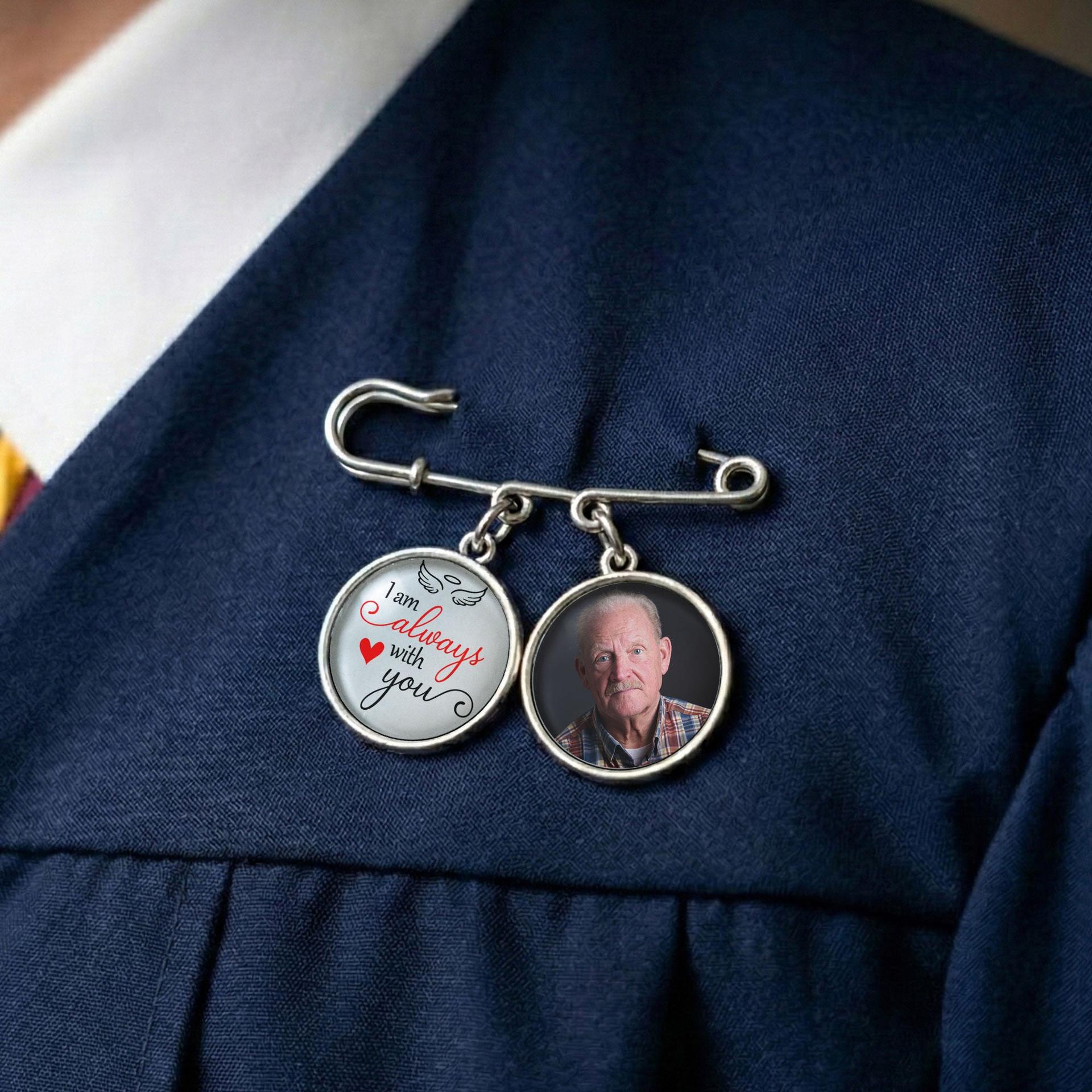 Memorial Photo Lapel Pin for Grief Gifts | Custom Print on Demand, 1-Piece Minimum - Custom Lapel Pin Wholesale | MCDFL