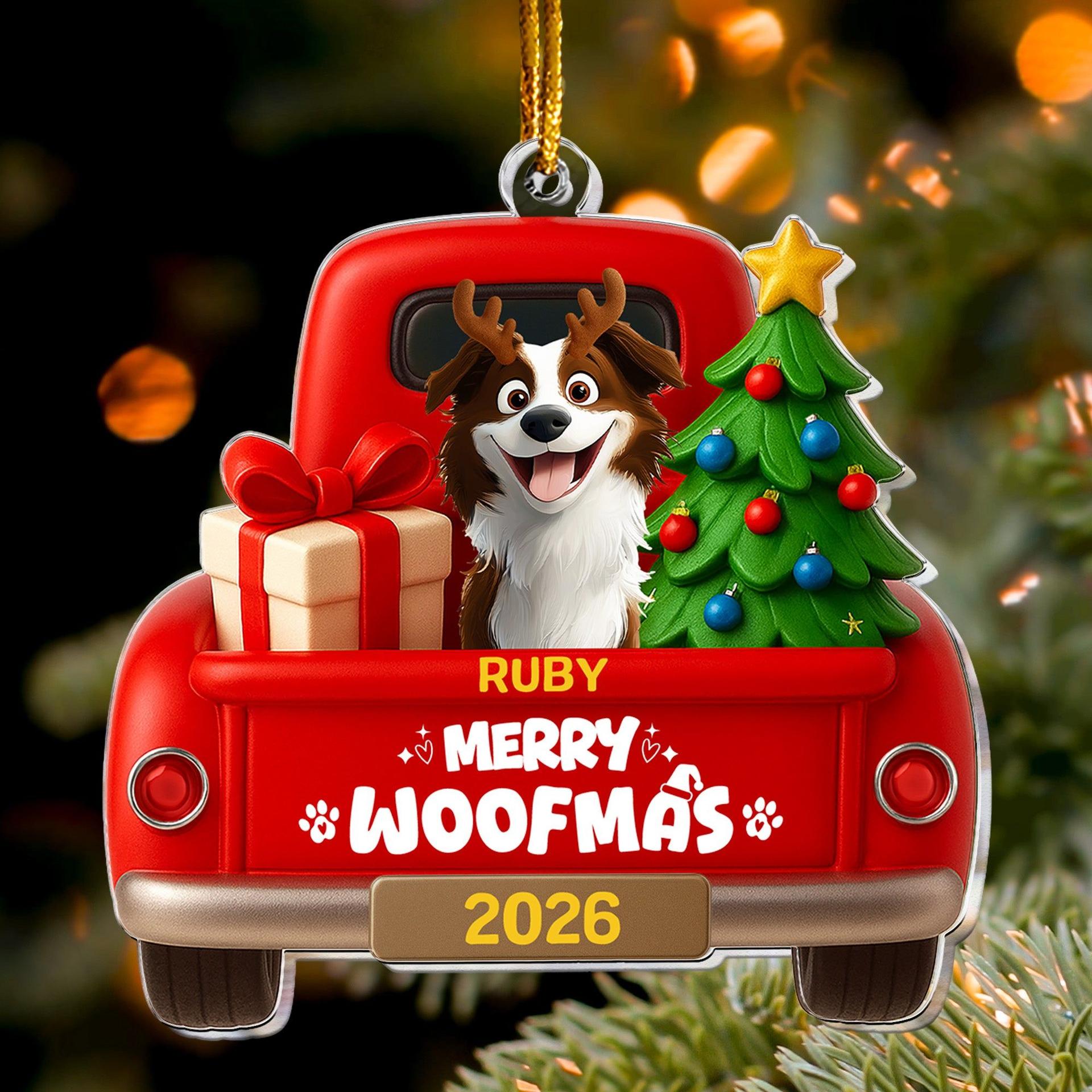 Custom Pet Christmas Acrylic Ornament | POD Dropship, No Minimum Order - Custom Acrylic Ornament Wholesale | POD Dropship Supplier | MCDFL