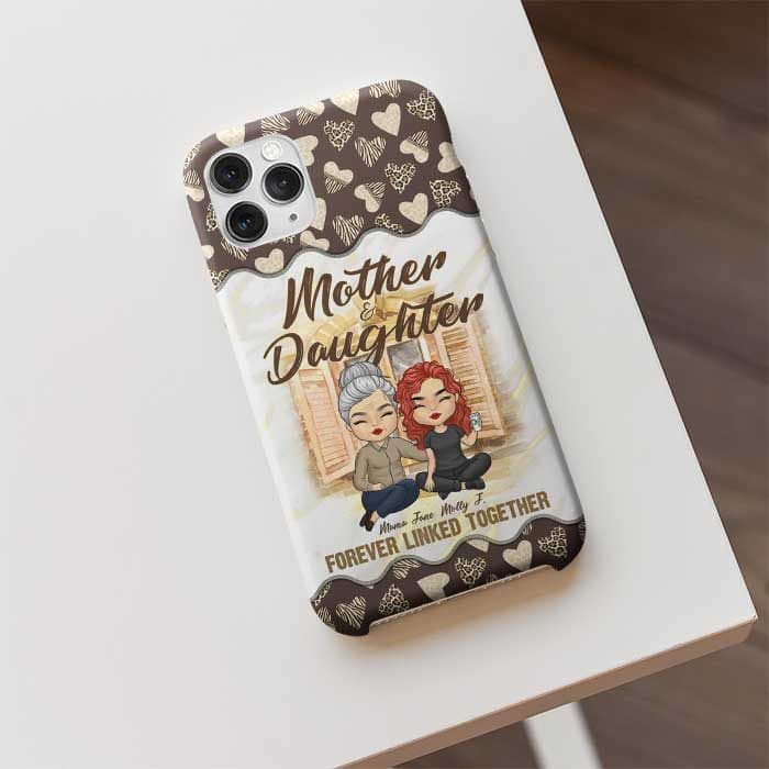 Mother And Daughters Forever Linked Together - Gift For Mom, Personalized Phone Case - Phone Case Detail | Wholesale POD Supplier | MCDFL