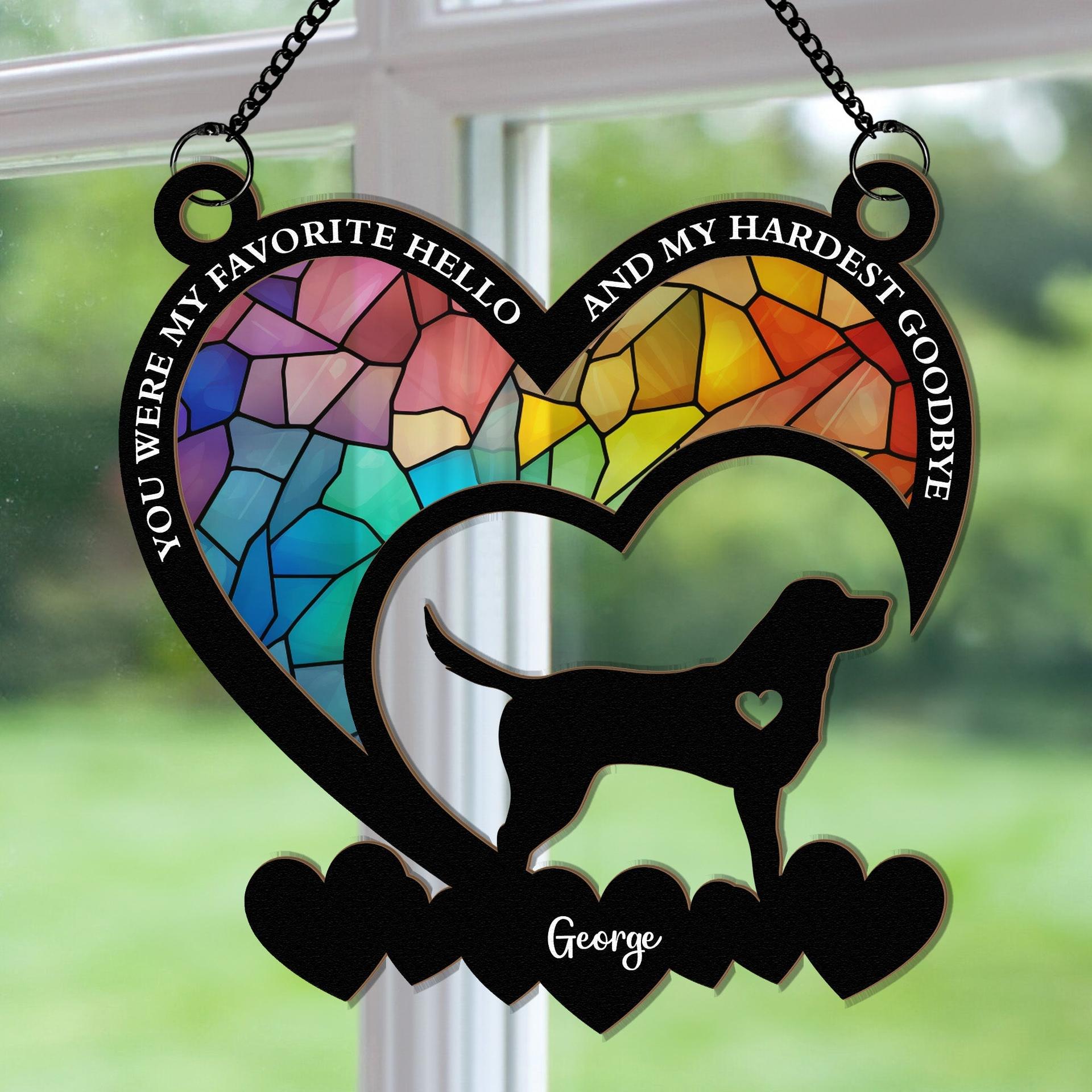 Custom Pet Memorial Suncatcher | Wholesale MOQ 1, Blind Dropshipping - Custom Suncatcher Ornament Wholesale | MCDFL