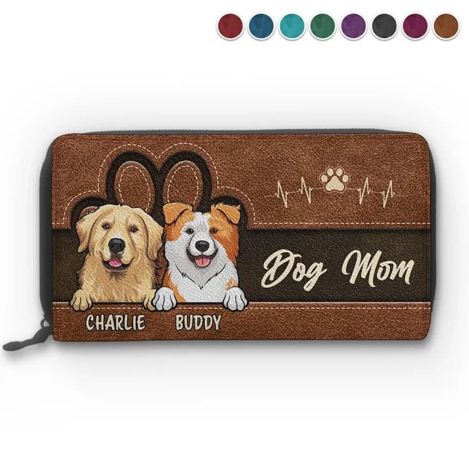 Custom Pet Lover Leather Wallet | Blind Dropshipping, 1-Piece Minimum - Custom Leather Long Wallet Wholesale | MCDFL