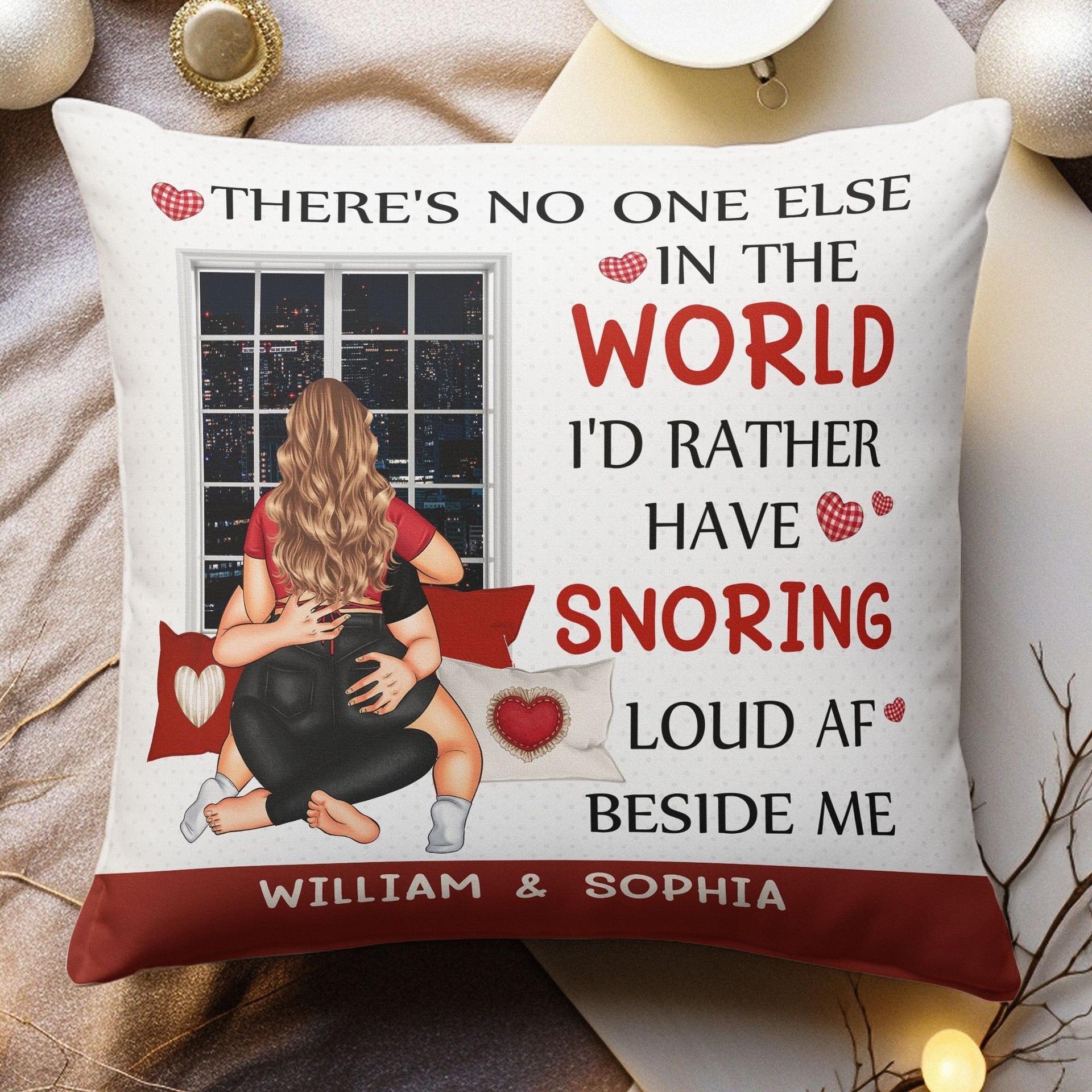 Snoring Loud AF Personalized Pillow | Print on Demand, No Minimum Order - Custom Square Pillow Wholesale | POD Dropship Supplier | MCDFL