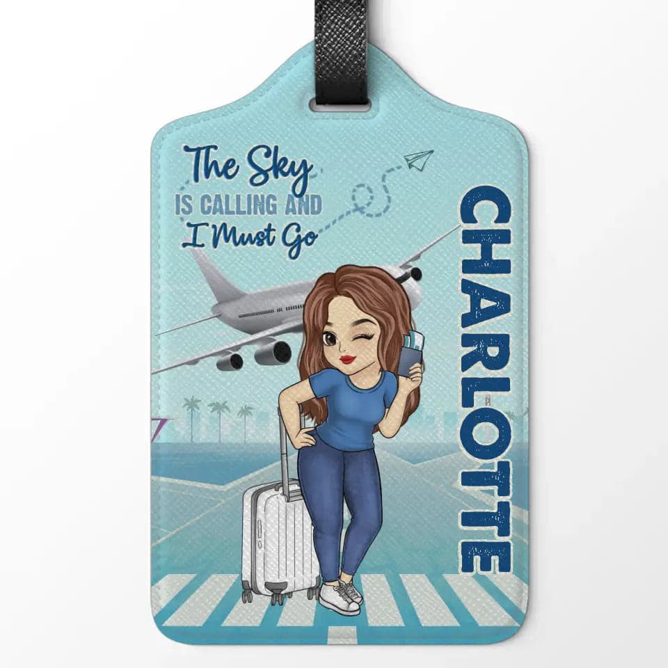 Personalized PU Leather Luggage Tag for Travel Gifts | Blind Dropshipping, 1-Piece Minimum - Luggage Tag Detail | Wholesale POD Supplier | MCDFL