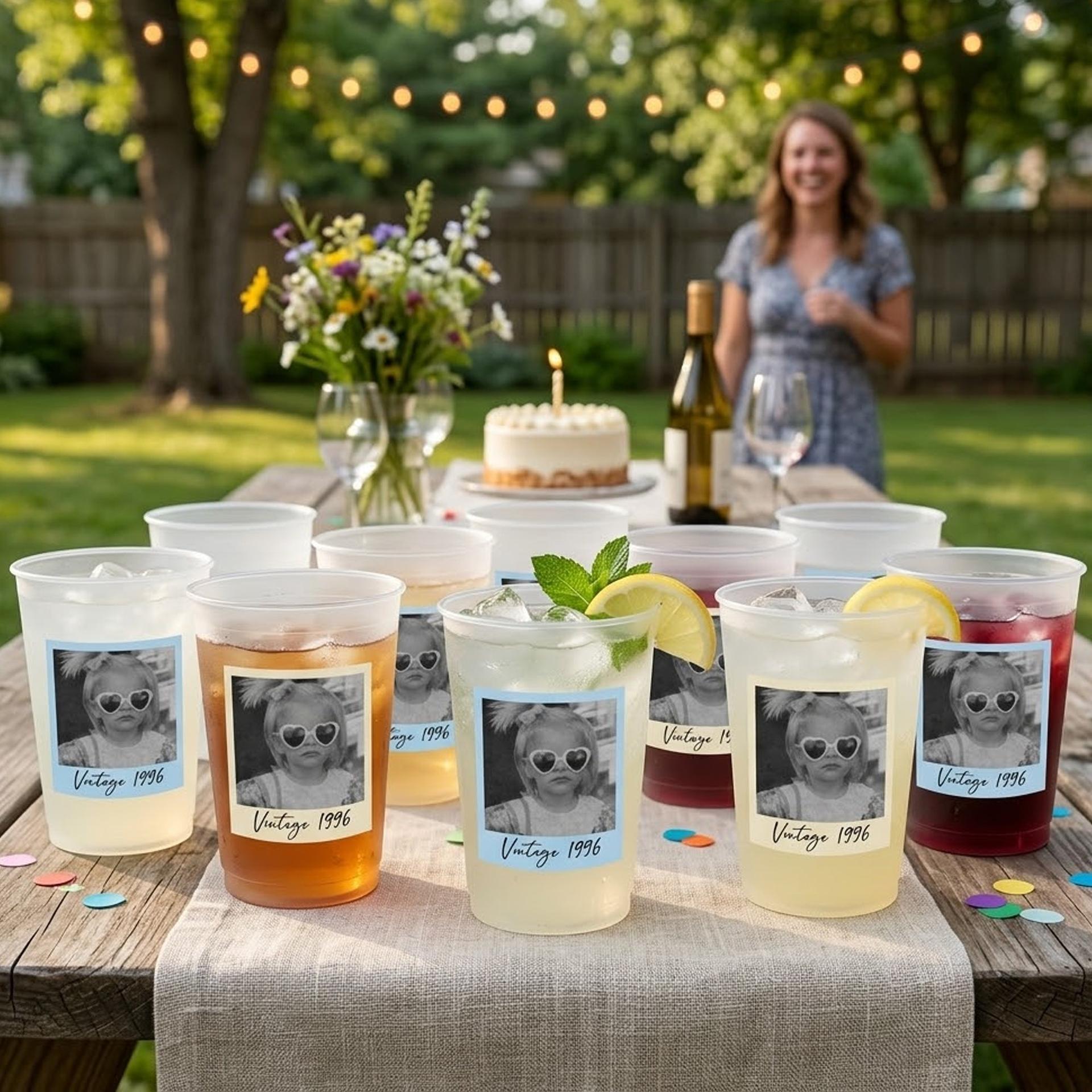 Custom Vintage Photo Party Cups | 1-Piece Minimum, Blind Dropshipping - Custom Cup Wholesale | POD Dropship Supplier | MCDFL
