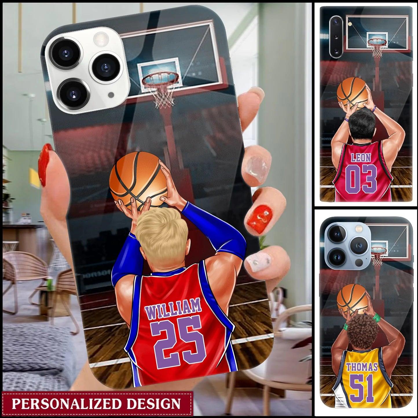 Custom Basketball Glass Phone Case | Blind Dropship, 1-Piece Minimum - Custom Acrylic Glass Phone Case Wholesale | POD Dropship Supplier | MCDFL