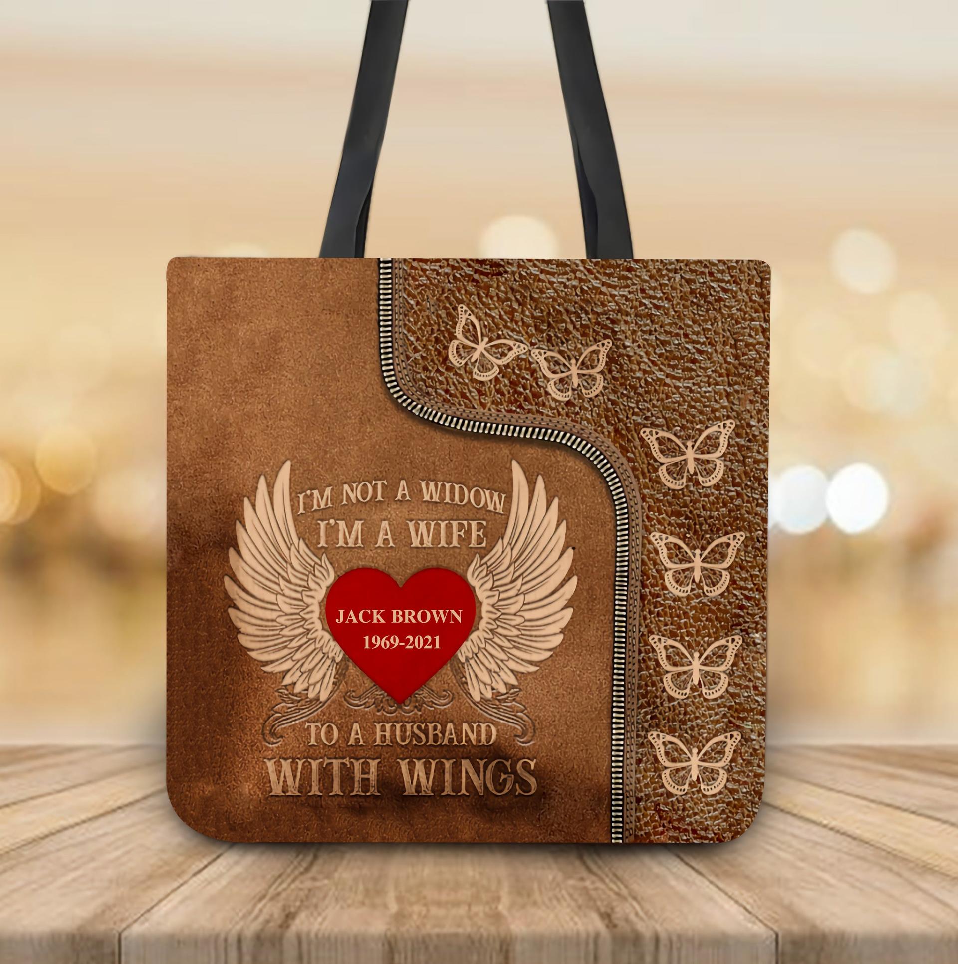 Custom 'I'm Not A Widow' Tote Bag | POD Dropship, MOQ 1 - Tote Bag Detail | Wholesale POD Supplier | MCDFL