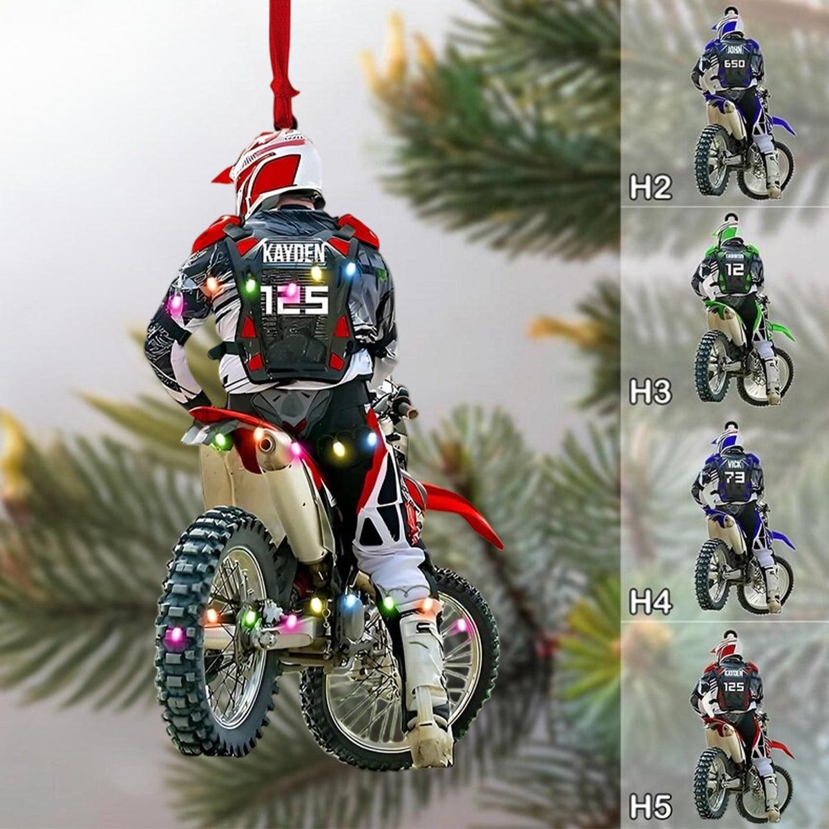 Personalized Motocross Dirt Bike Ornament | Custom Print on Demand, Factory Direct - Custom Acrylic Ornament Wholesale | MCDFL