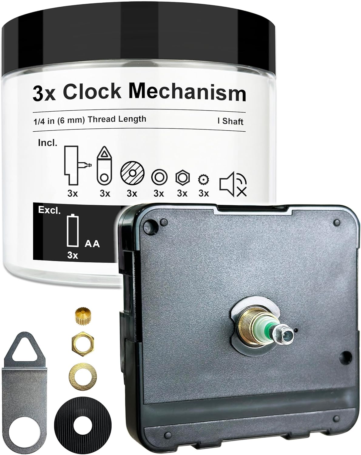 Quartz Clock Mechanism Replacement Kit | White-Label, Blind Dropshipping - Custom Clock Wholesale | MCDFL