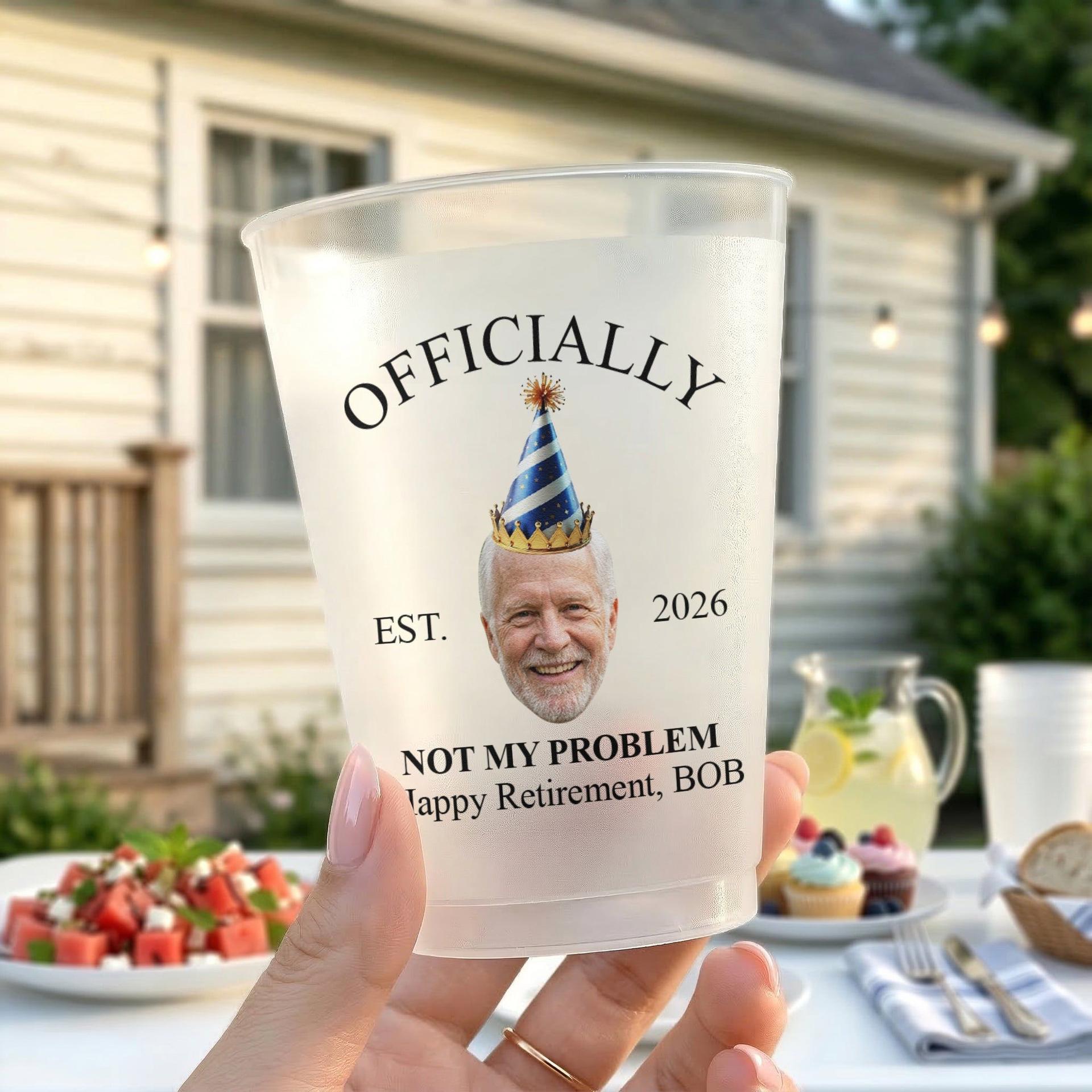 Retirement Party Cups for Coworkers | Custom POD, MOQ 1 Factory Direct gallery thumbnail - Frosted Cups