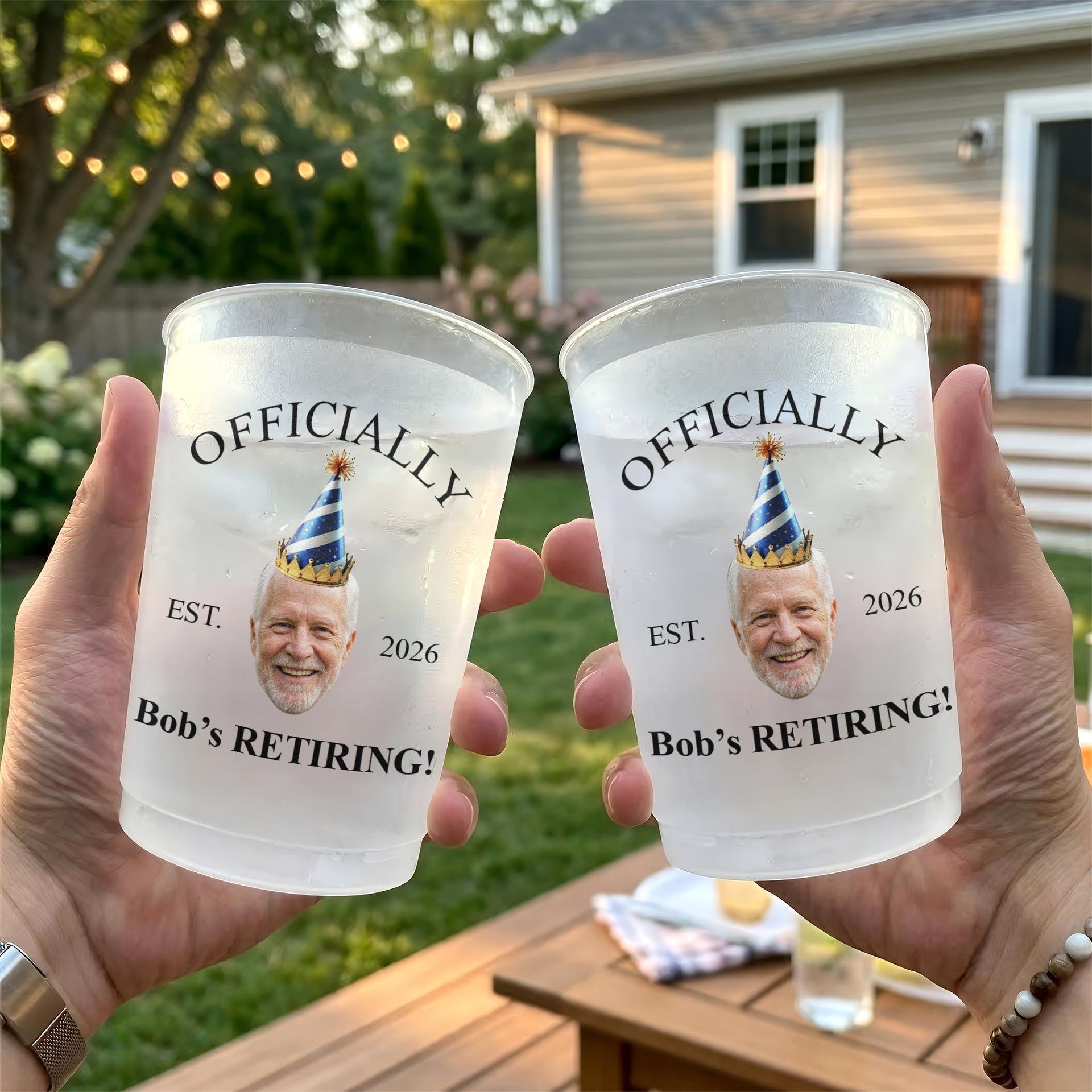 Retirement Party Cups for Coworkers | Custom POD, MOQ 1 Factory Direct gallery thumbnail - Frosted Cups