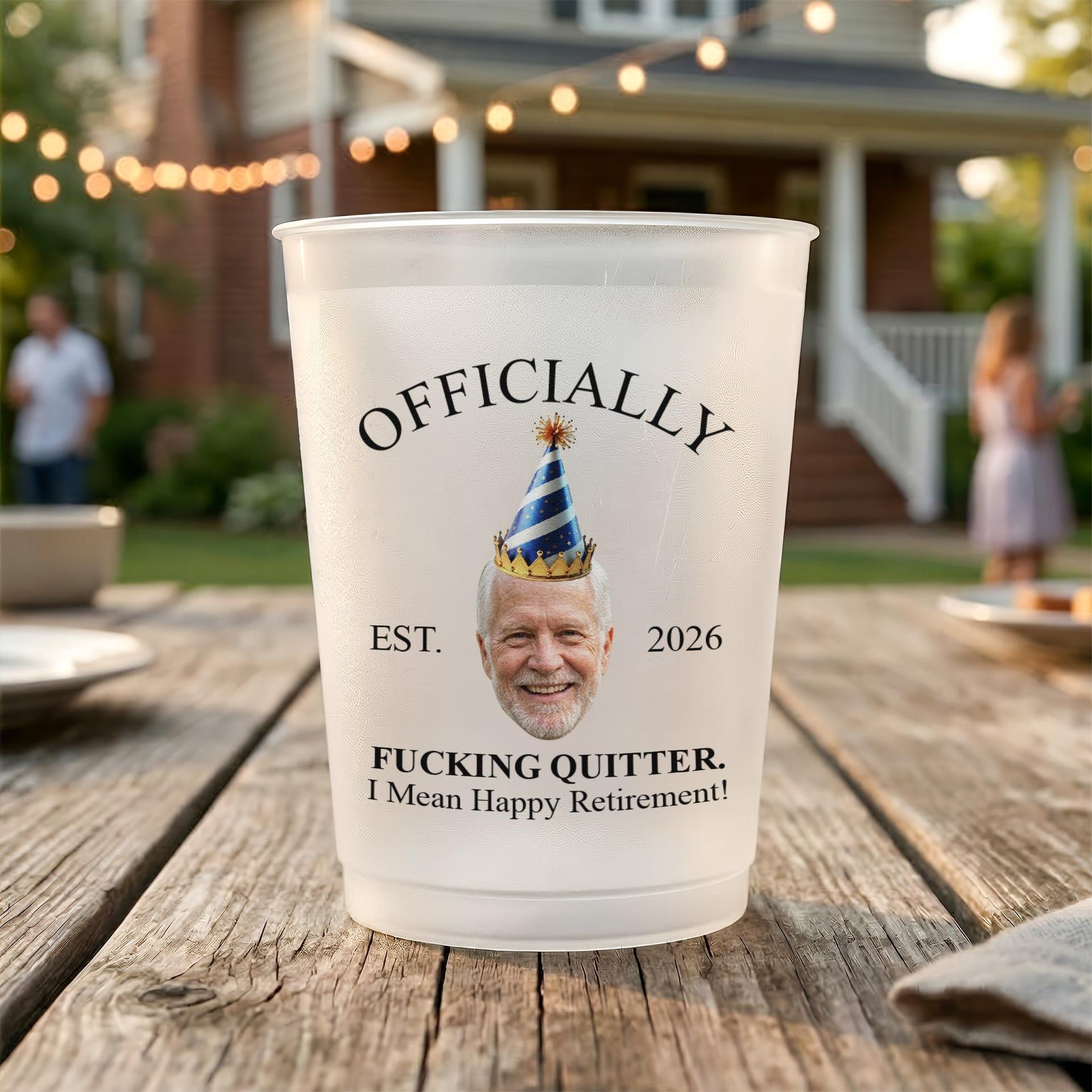 Retirement Party Cups for Coworkers | Custom POD, MOQ 1 Factory Direct gallery thumbnail - Frosted Cups