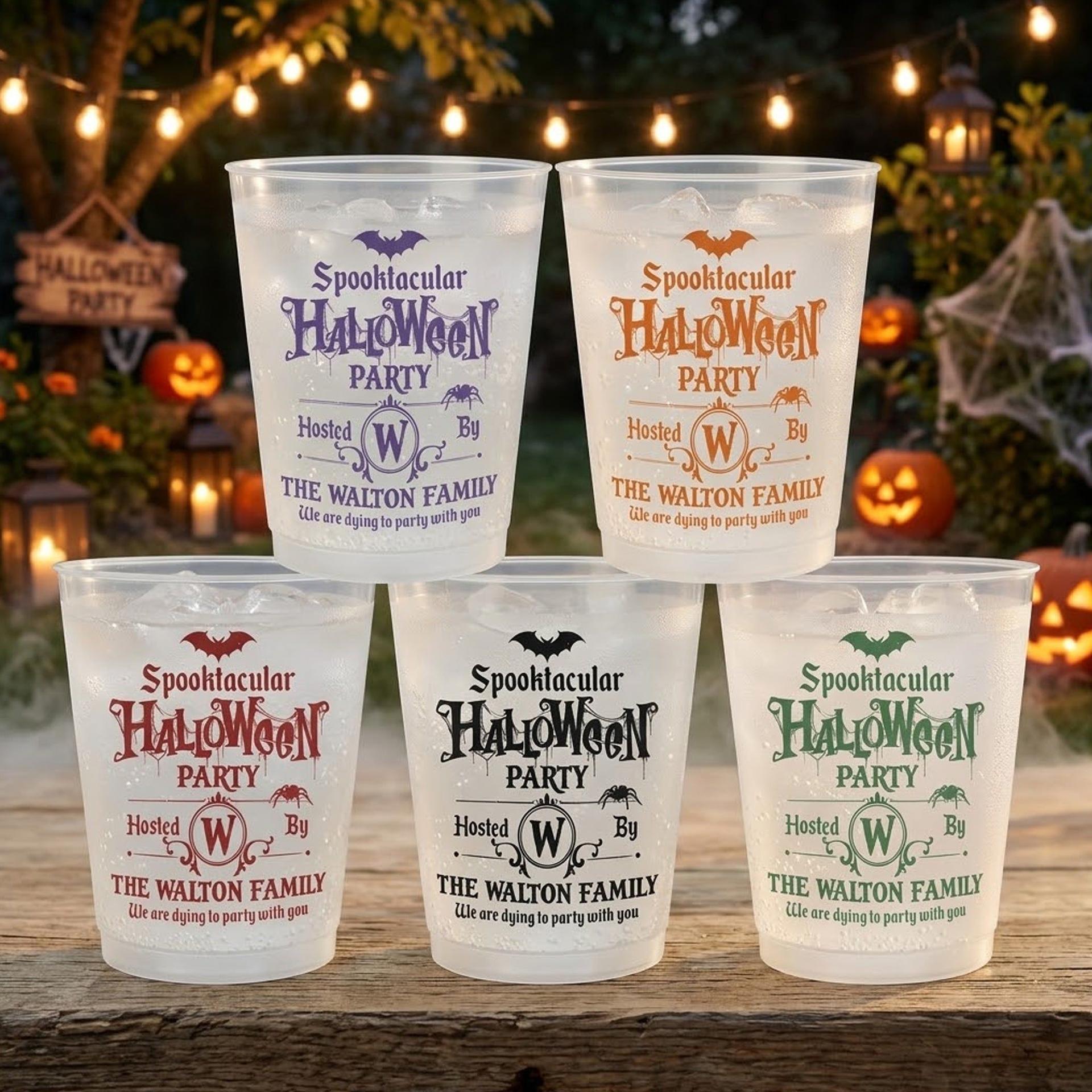 Spooktacular Halloween Party Cup | Custom Print, Wholesale MOQ 1 - Custom Frosted Cups High Quality View | MCDFL