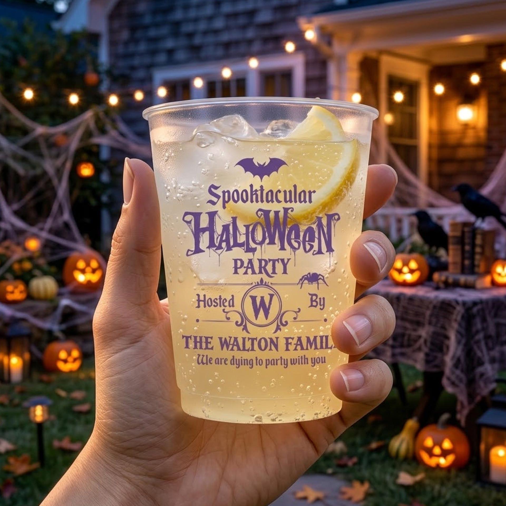 Spooktacular Halloween Party Cup | Custom Print, Wholesale MOQ 1 gallery thumbnail - Frosted Cups