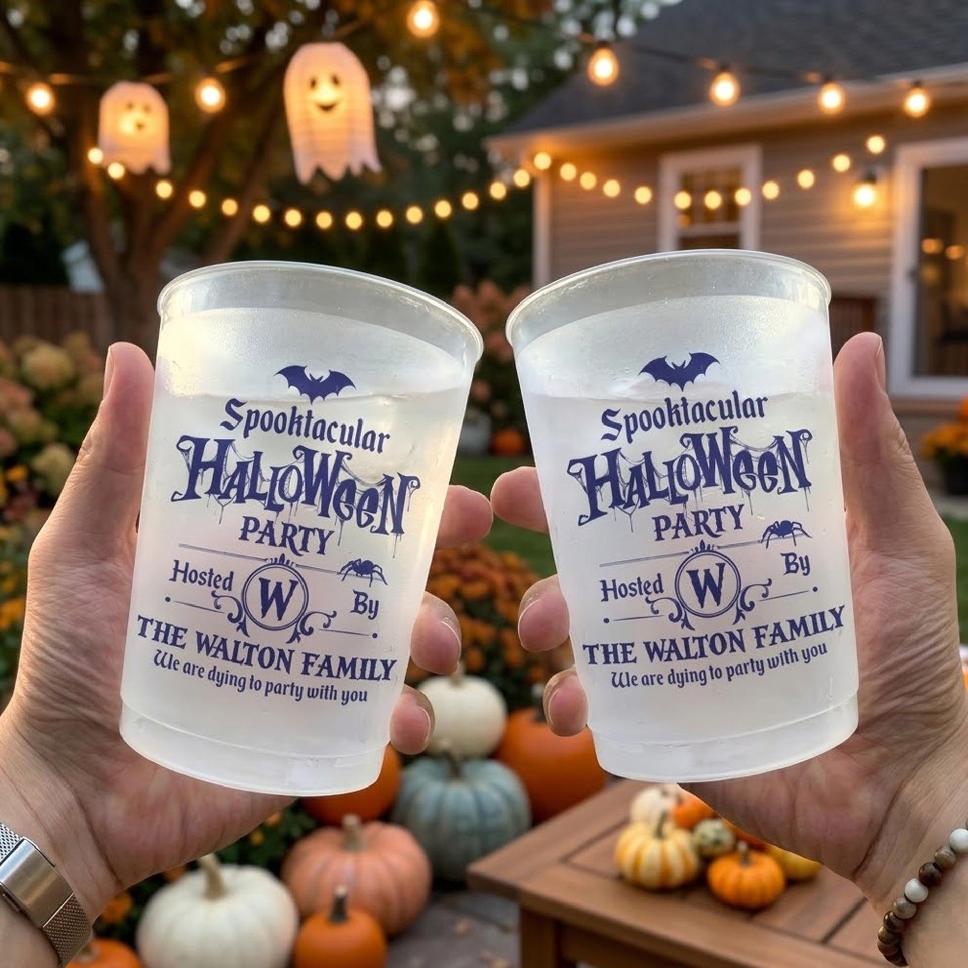 Spooktacular Halloween Party Cup | Custom Print, Wholesale MOQ 1 gallery thumbnail - Frosted Cups