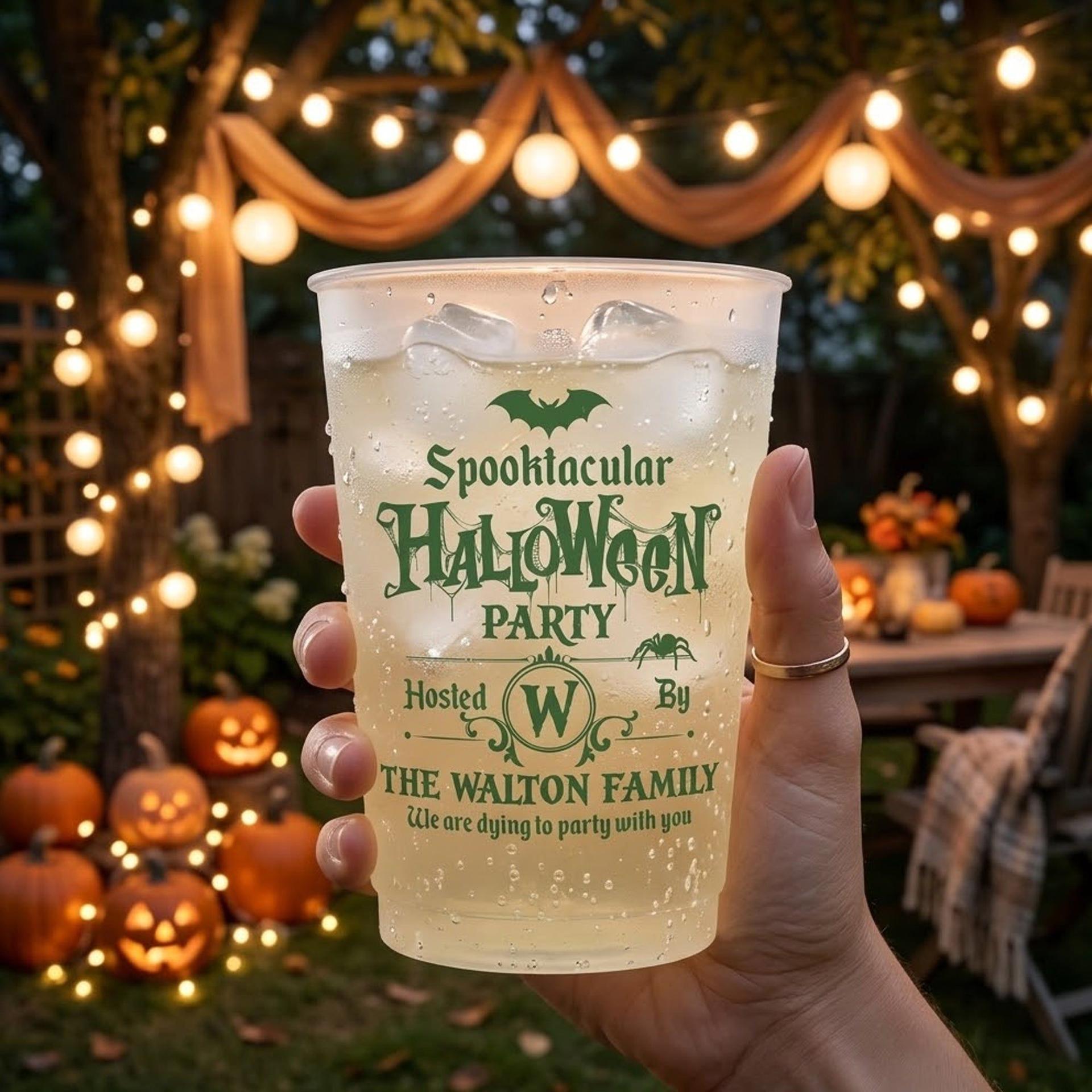 Spooktacular Halloween Party Cup | Custom Print, Wholesale MOQ 1 gallery thumbnail - Frosted Cups